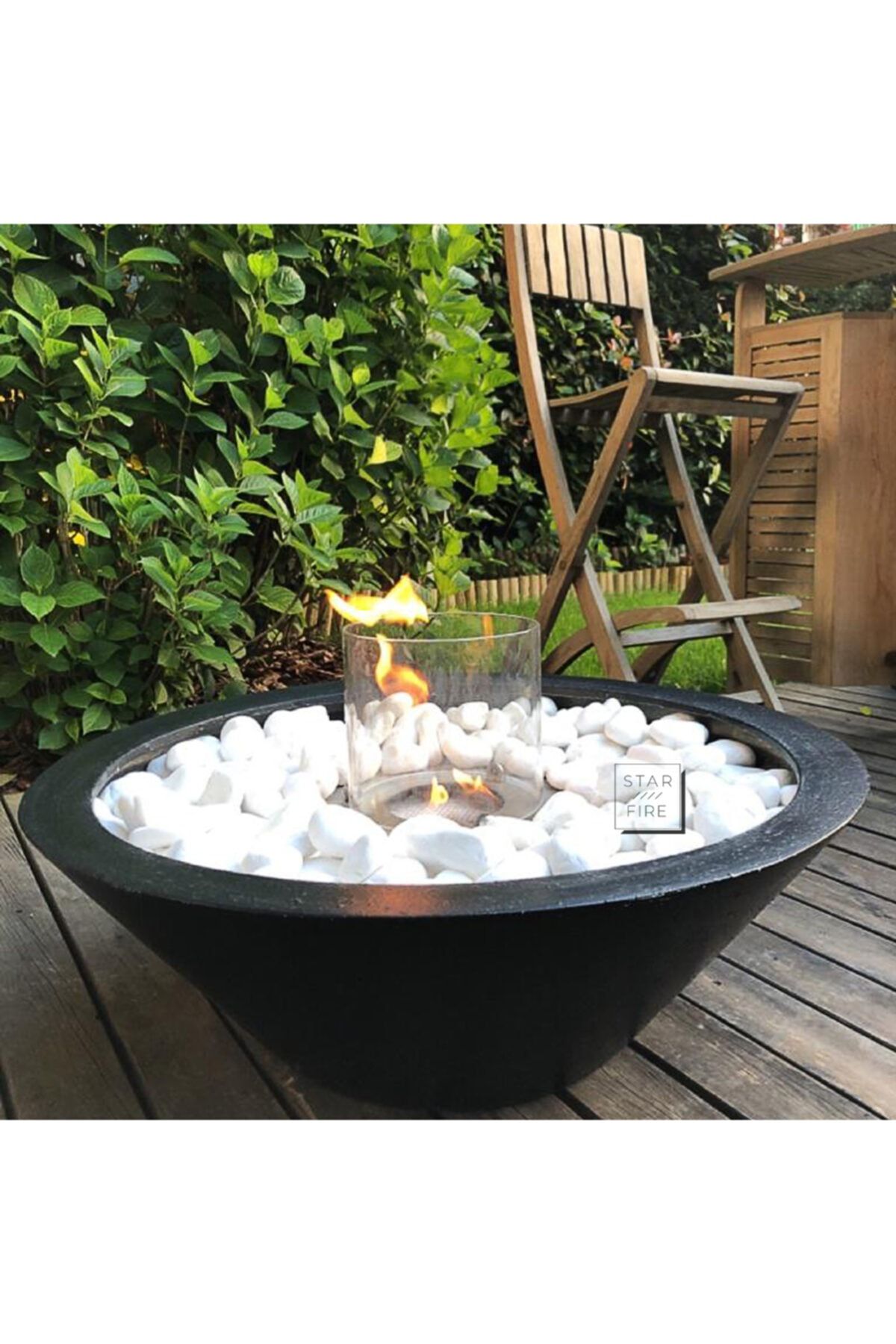 Starfire Garden Mood - Bahçe Şöminesi (bioethanol Şömine) (siyah)
