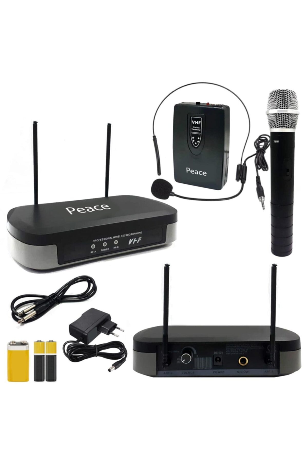 PEACE Mikrofon Kablosuz 1el/1headset Vhf Pc-202