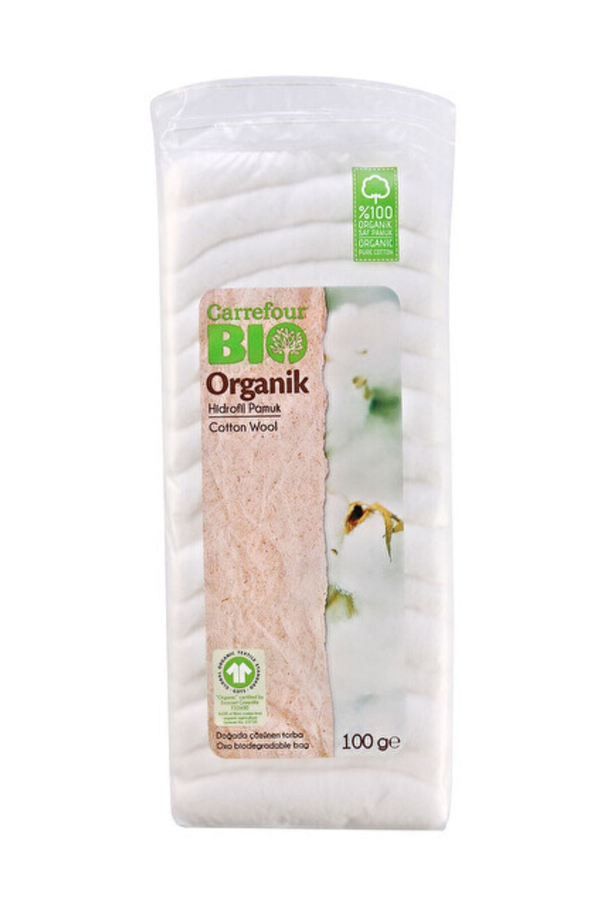 CarrefourSA Bio Organik Hidrofil Pamuk 100 g