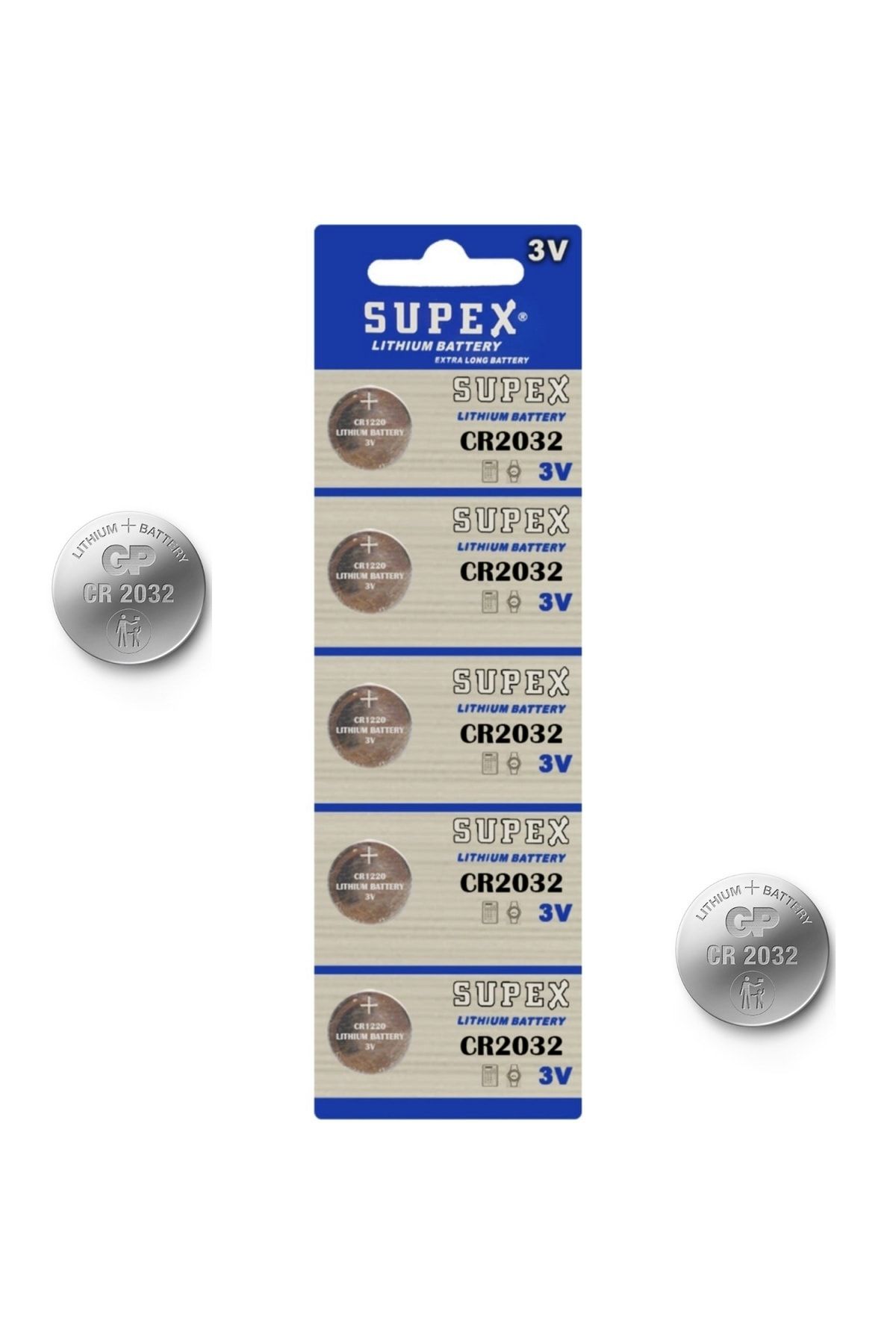 Supex Cr 2032 3v Şeker Ölçüm Cihazı Pili , Baskül Tartı Pili , Bios Pili , Anakart Pili 5 Li