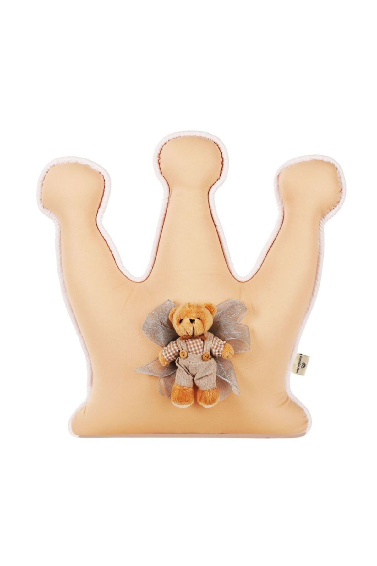Dona De Miel Polina Boy Teddy Bear Pudra Taç Dekoratif Yastık
