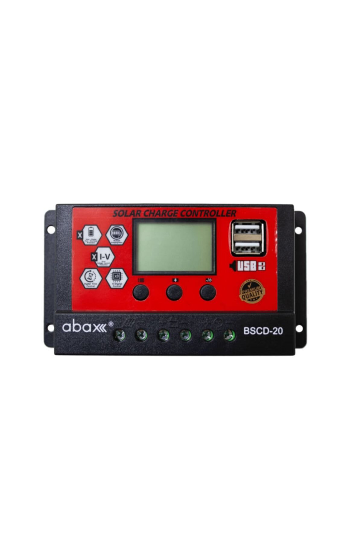 abax Bscd 20a 12/24v 2usb Pwm Şarj Kontrol Cihazı