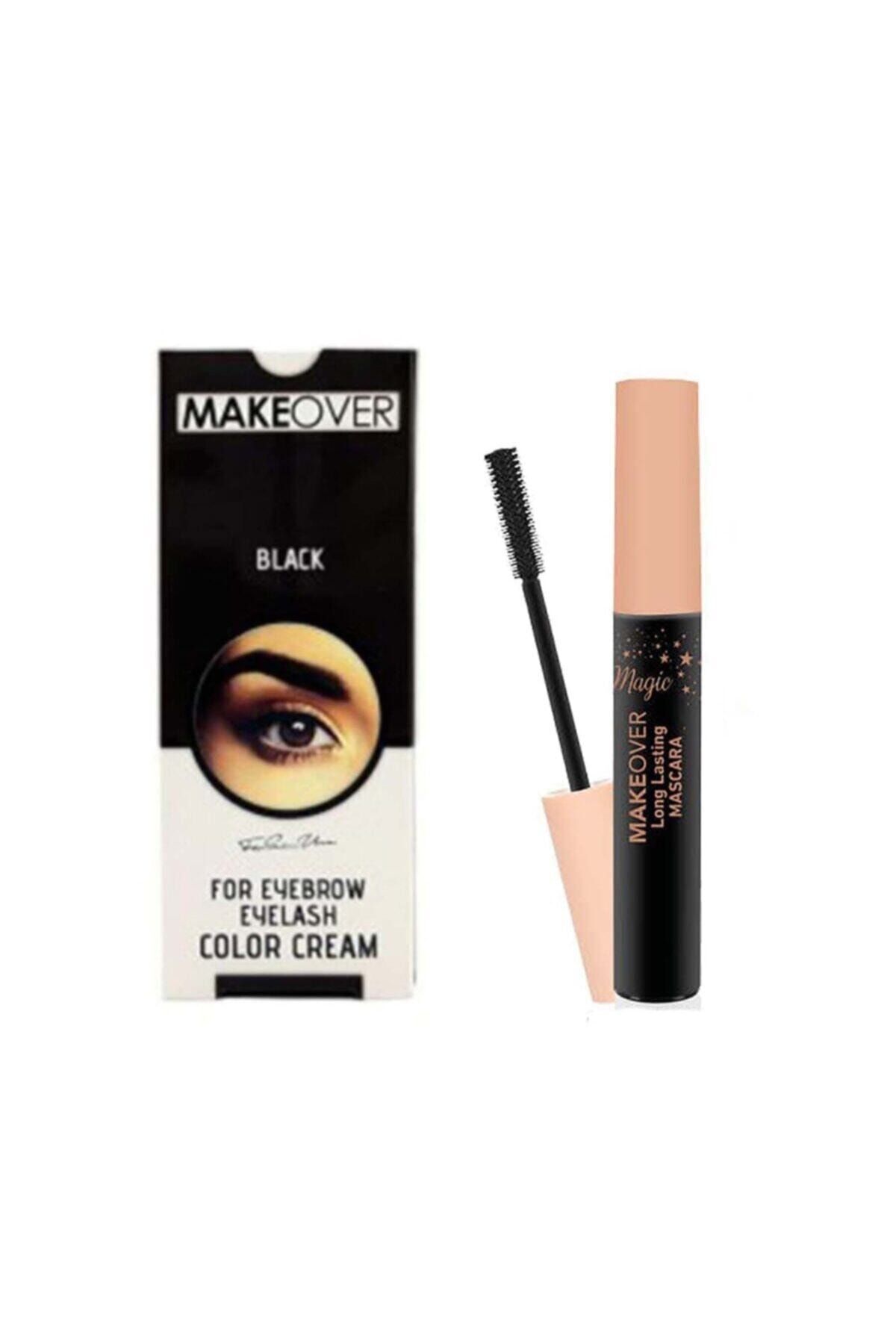 Makeover Magic Kaş Kirpik Boyası-Siyah+ Magic Long Lasting Mascara