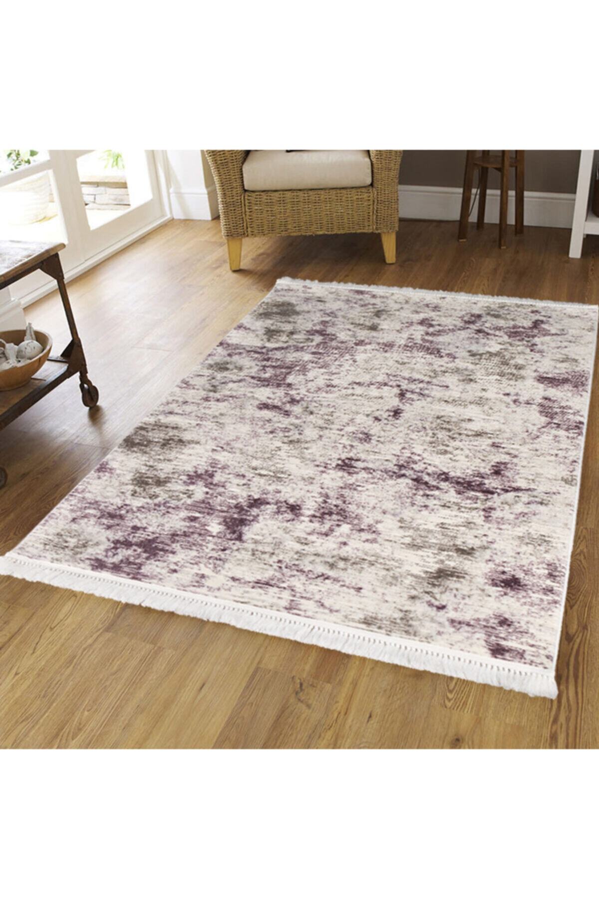 Gümüşsu Klasik Halı 4884mürdüm 100x300 Cm Modern Yolluk