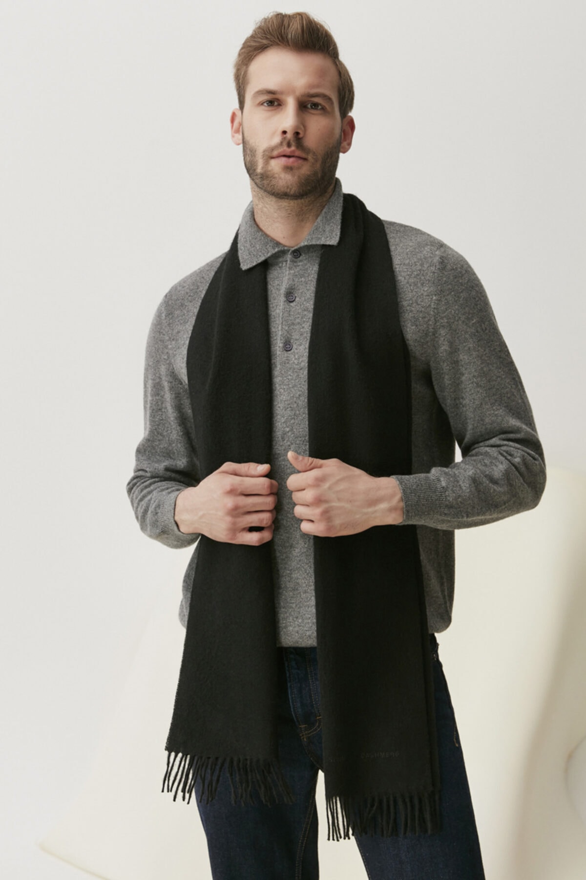 Silk and Cashmere & More Yün Atkı 30*180 cm