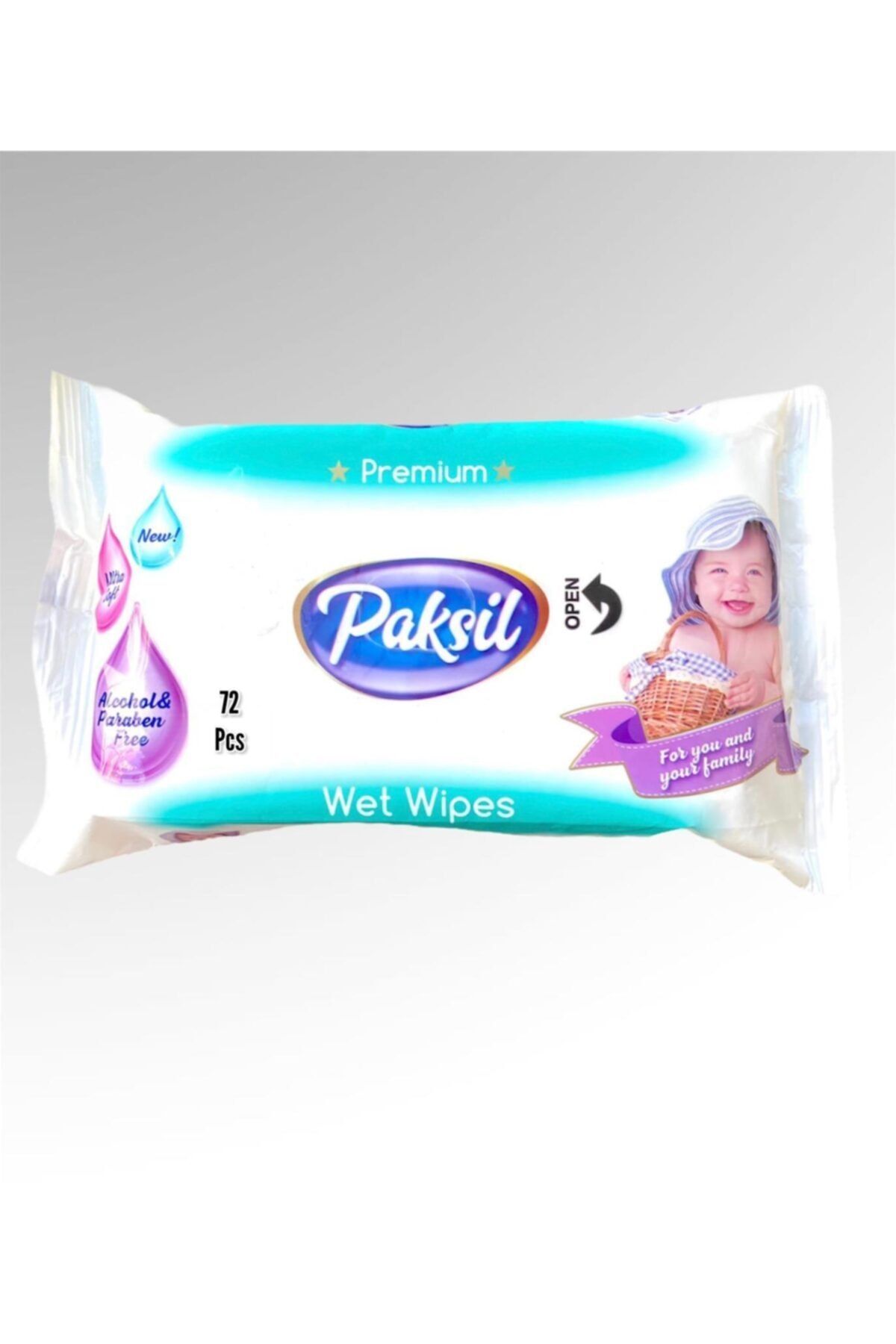 paksil Naturel Premium Pamuklu Islak Havlu 36 Paket X 72 Li (2592 YAPRAK)
