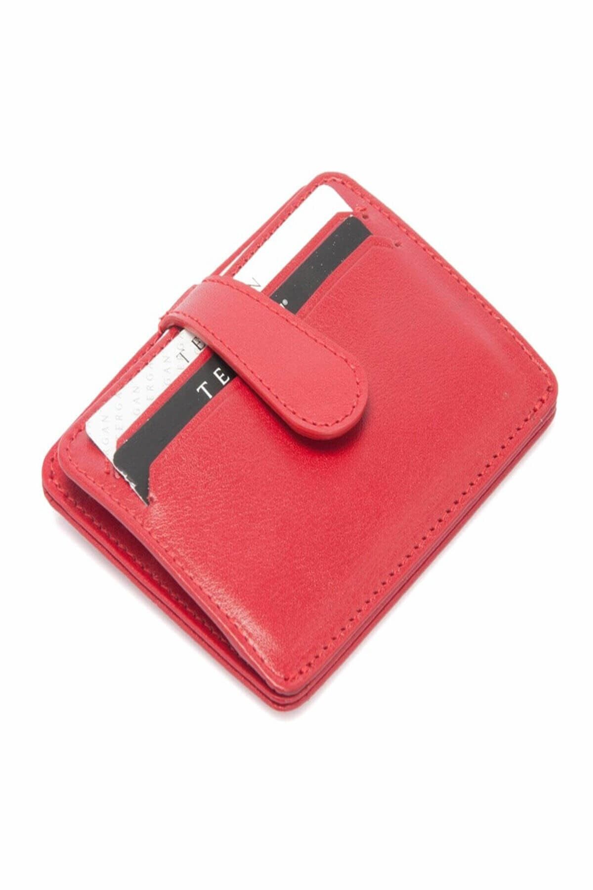 Tergan Hakiki Deri Kırmızı Unisex Kredi Kartlık S1KK00001531