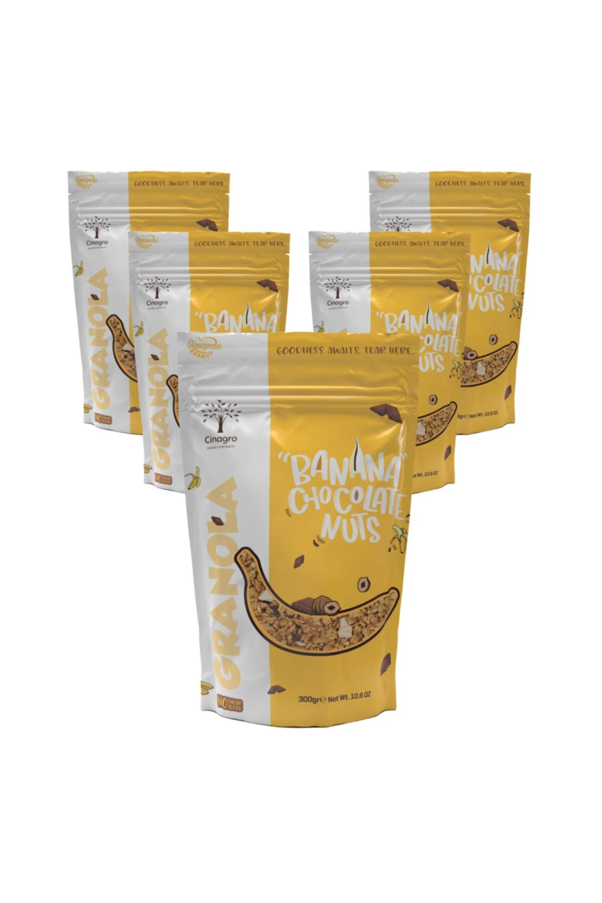 Cinagro Goodies Granola 5'li Set Muz Çikolata