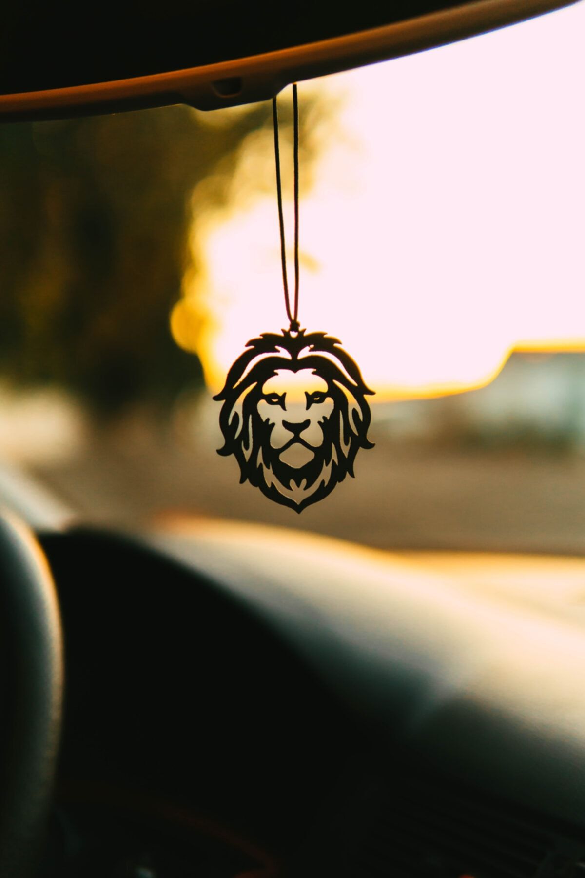 Jön Metal Araba Süsü Aslan Motif Metal Dikiz Aynası Süsü