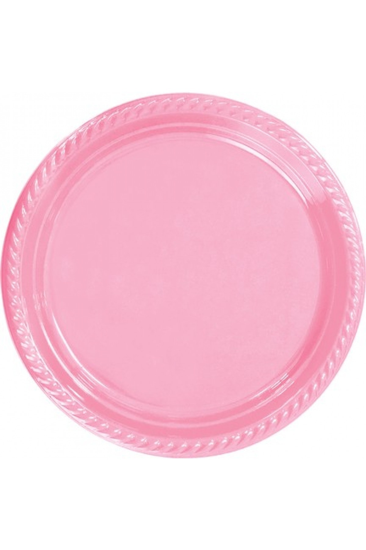 NO.8 HOUSE Pembe Renk Plastik Tabak 22cm 25li