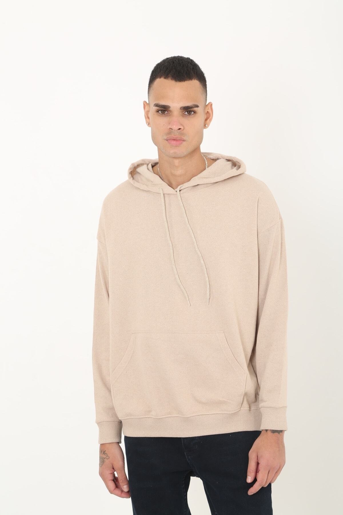 TEKSTİLCİM Unisex Siyah Düz Basic Sweatshirt