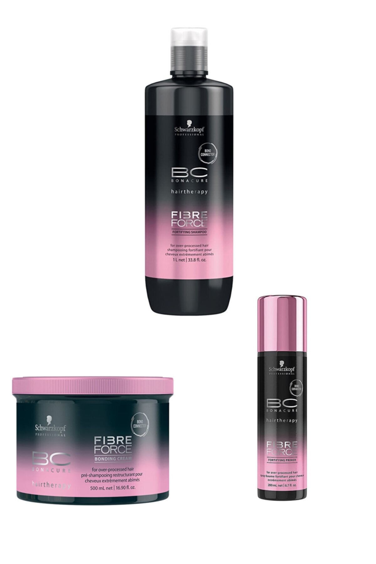 Schwarzkopf Bc Bonacure Fibreforce 3'lü Saç Bakım Seti
