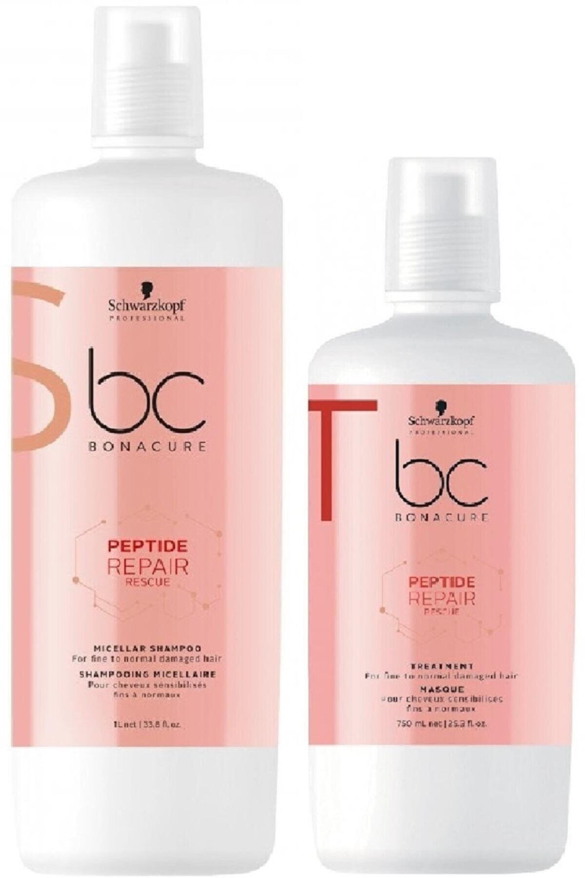 Schwarzkopf Peptide Acil Kurtarma Micellar Şampuan 1000ml + Maske 750ml