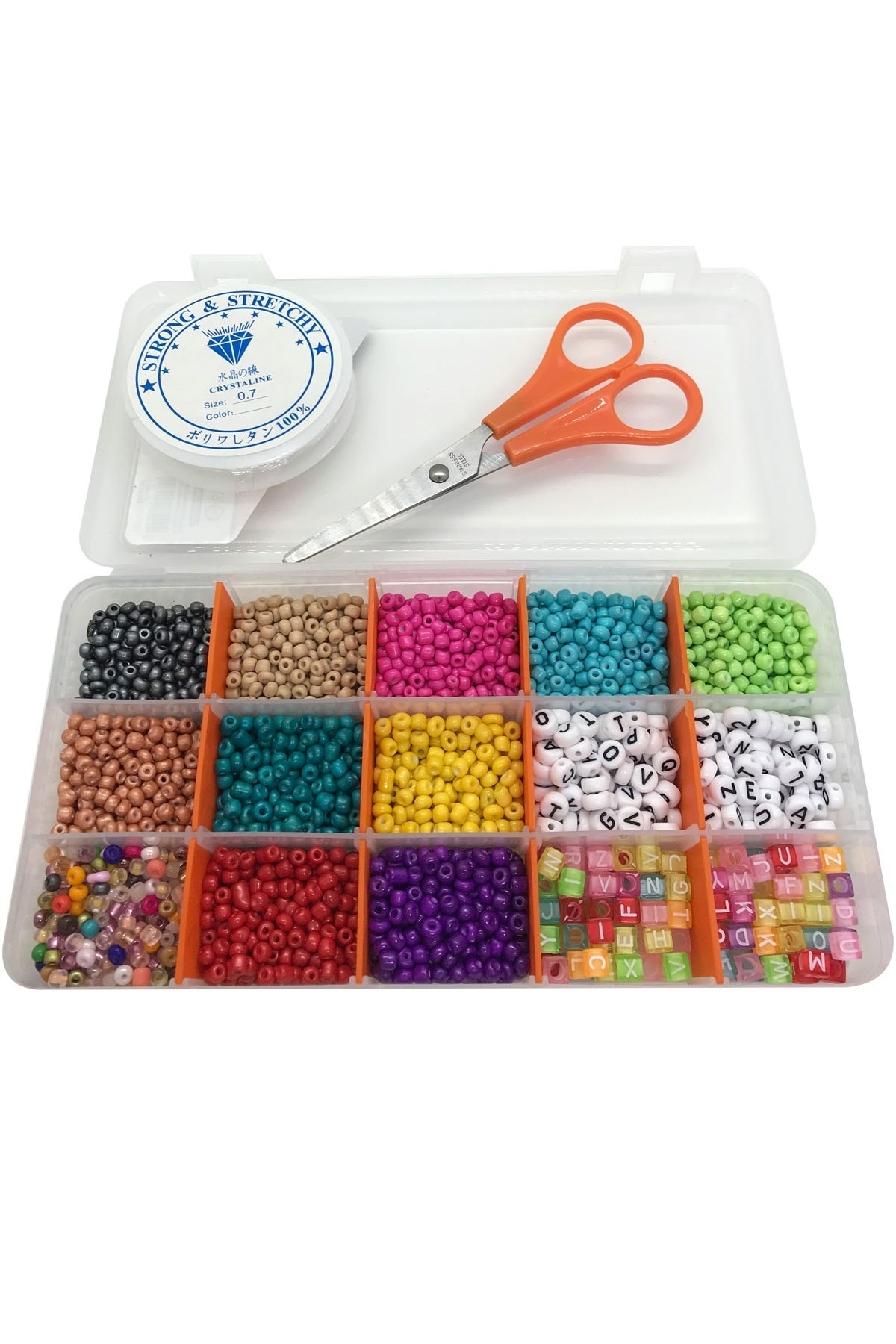 uniquehobby 15li Kum Boncuktan Takı Yapma Seti Boncuk Kutusu