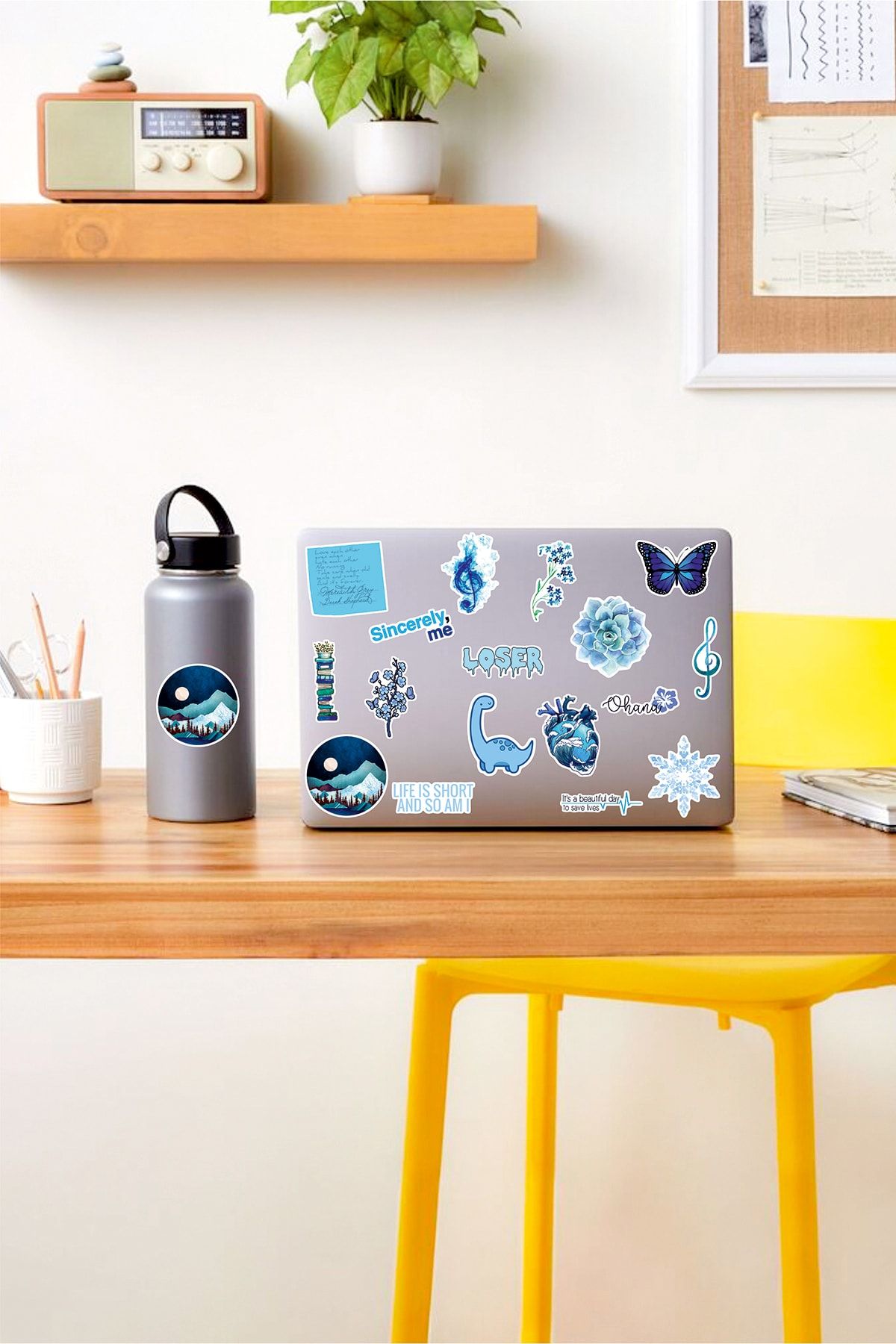 AR Sticker Vsco Blue Laptop Notebook Tablet Sticker Set 5