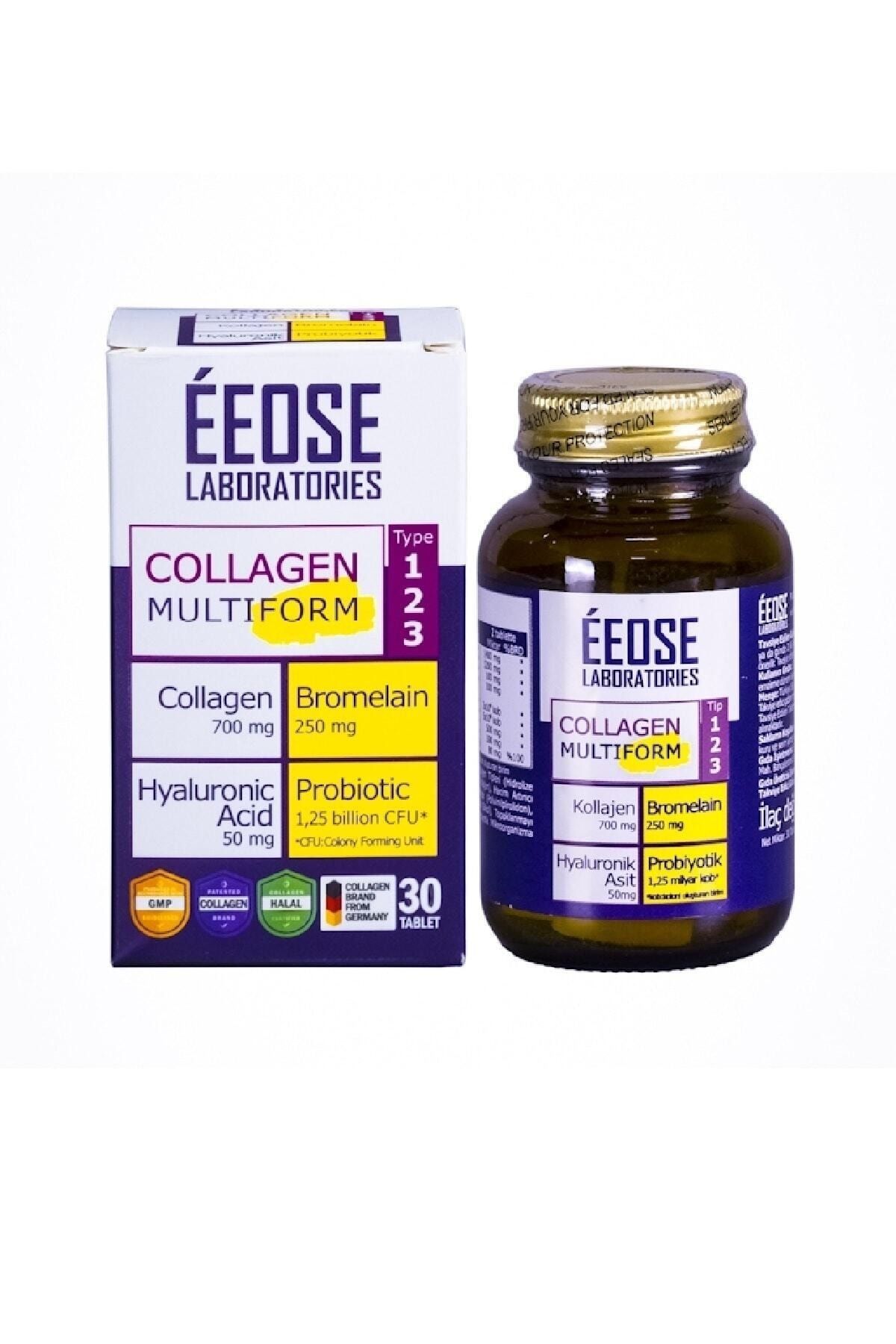 Eeose Multiform Collagen, Bromelain, Hyaluronik Asit Ve Probiyotik 30 Tablet