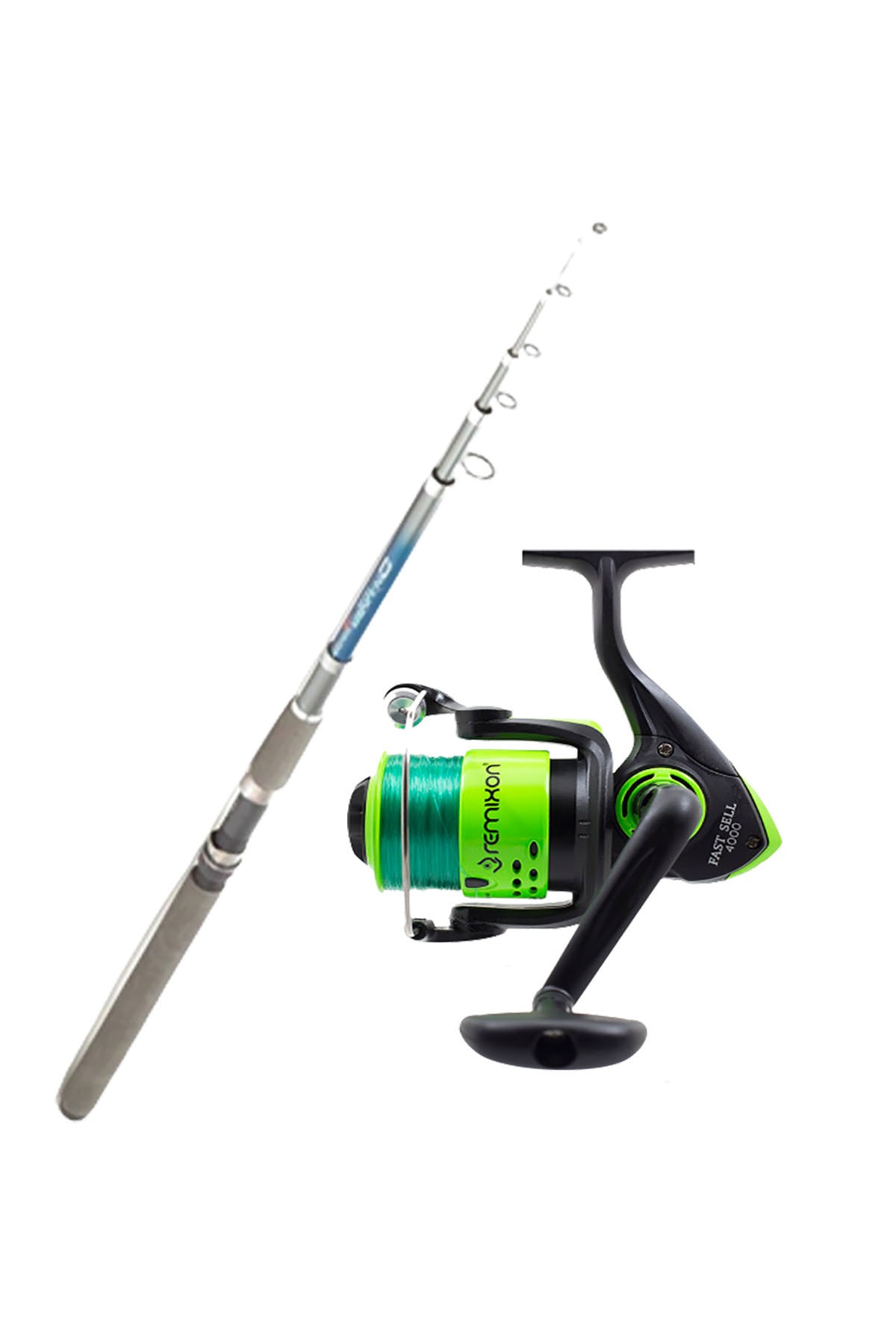 BAUER Tele Spin Olta Seti Onliner 180 Cm 20-40gr Fast Sell Yeşil Misinalı