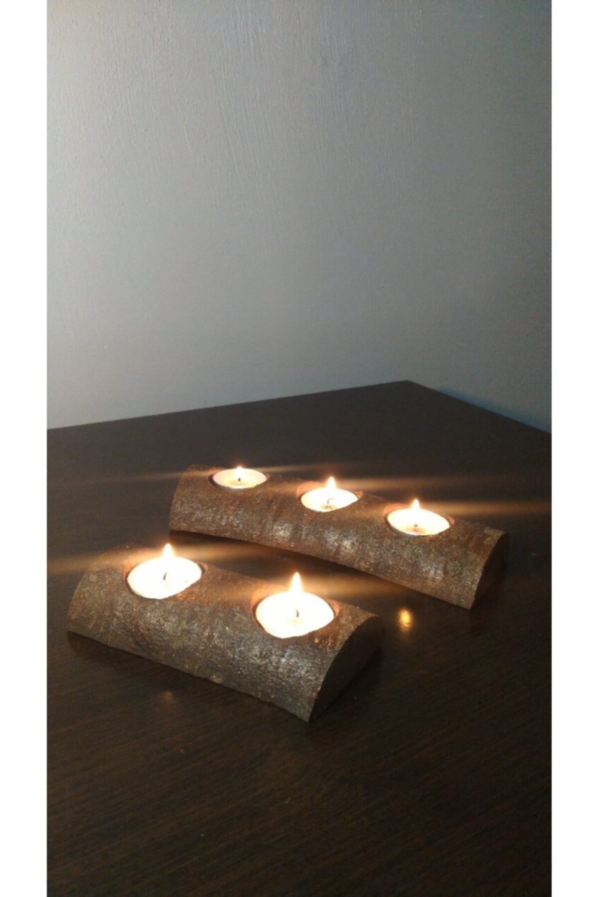 Mixed store Set Halinde Ağaç Mumluk