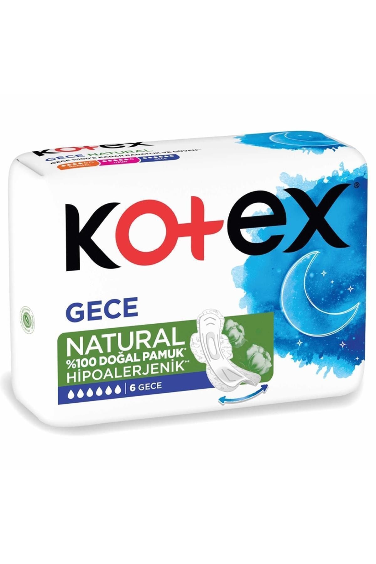 Kotex Marka: Natural Ultra Single Hijyenik Ped Gece 6'lı Kategori: Günlük Ped