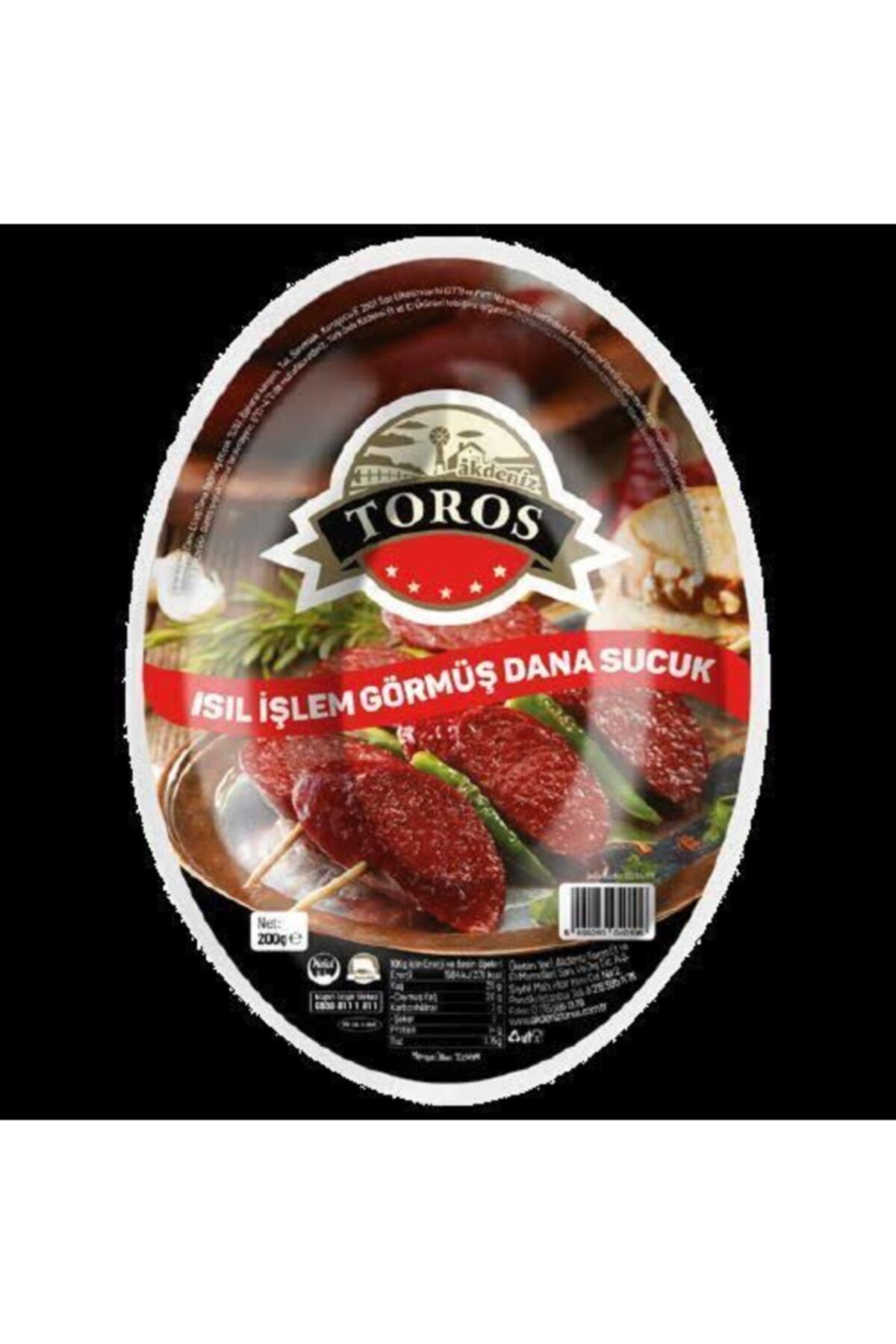 Akdeniz Toros 2x 200gr Dana Sucuk Acısız