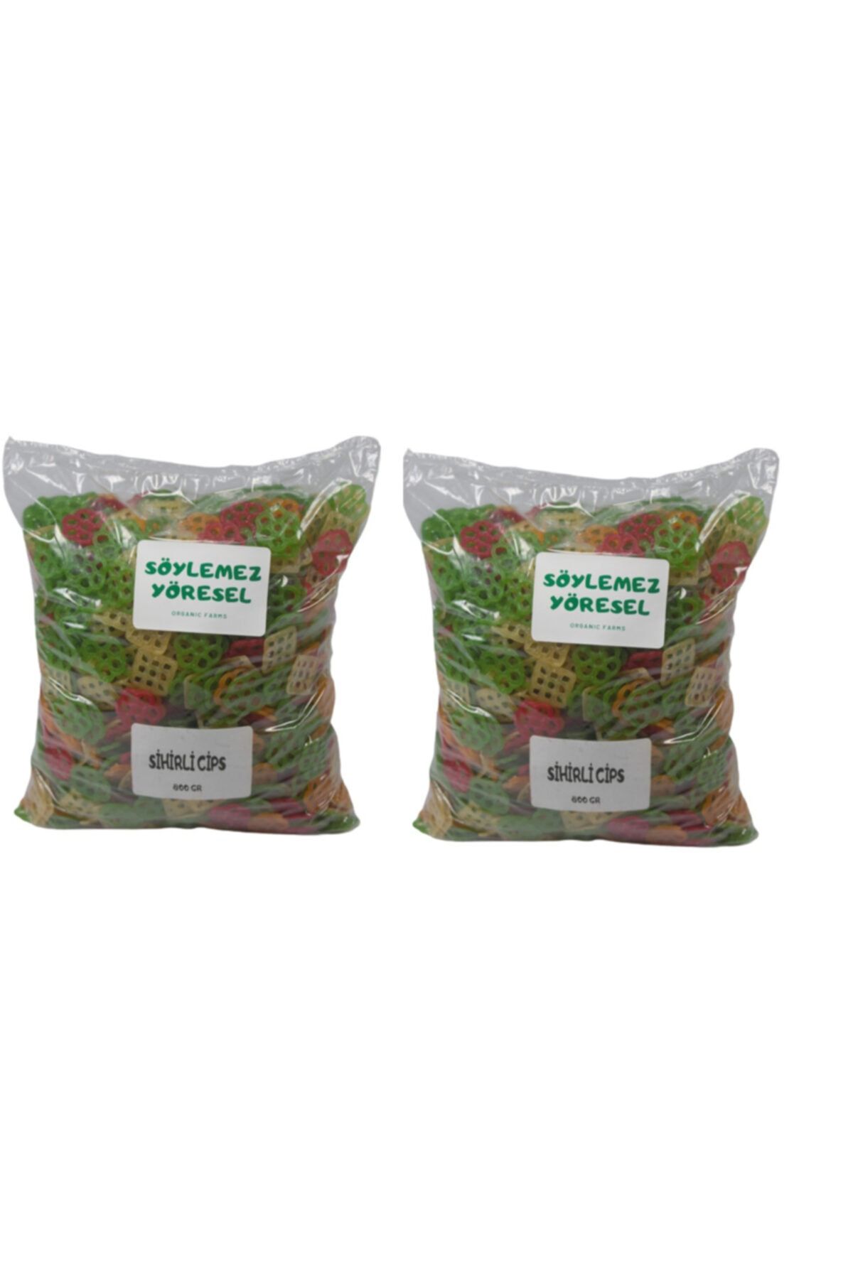 Söylemez Yöresel Sihirli Cips Renkli (800 X 2 = 1600 Gr) Yağda Açılan Mısır Cipsi (suriye Cipsi)