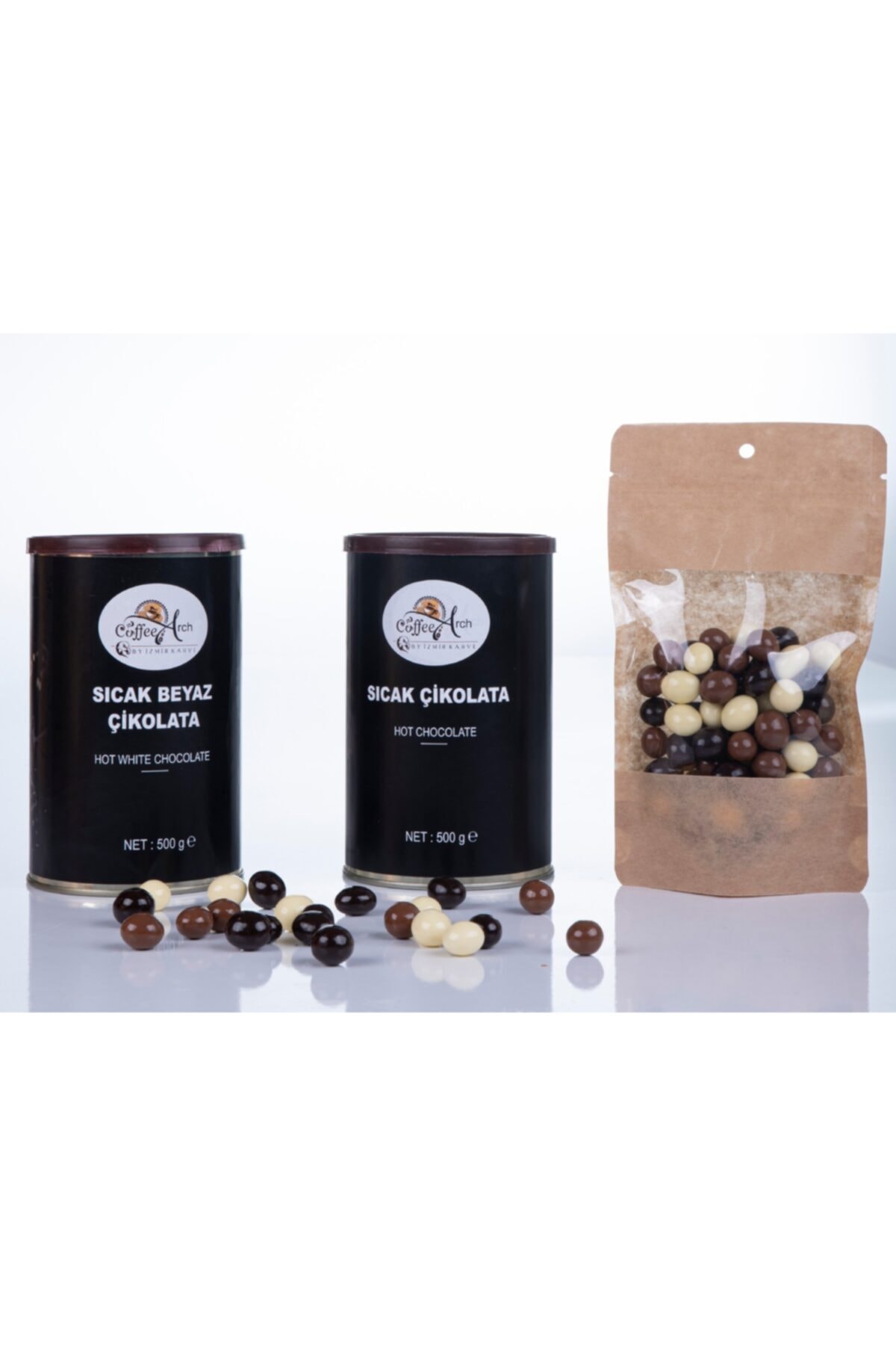 CoffeeArch Sıcak Çikolata + Beyaz Çikolata + Kahveli Draje \