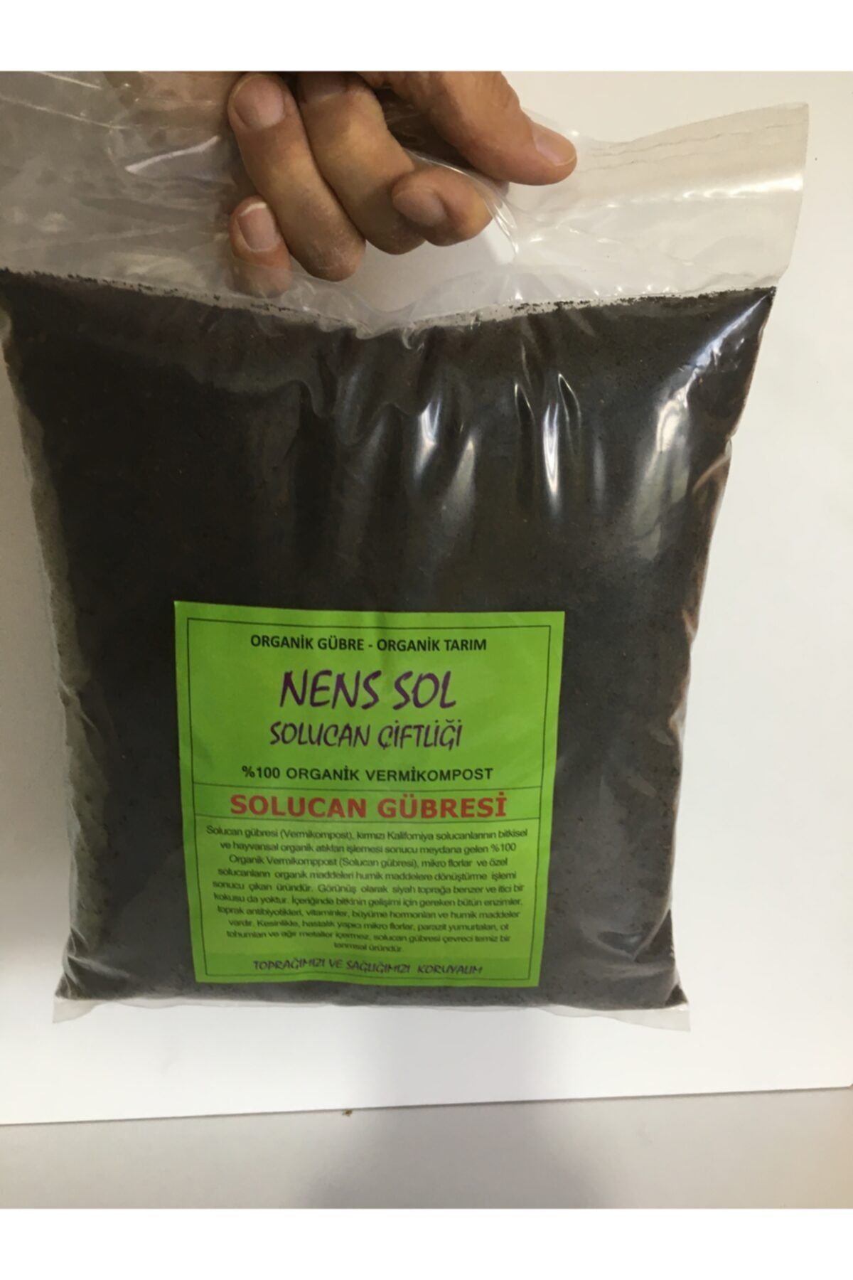 NENS SOL ORGANİK SOLUCAN GÜBRESİ 5x 2 kg Organik Solucan Gübresi Çiçek Coştura Bitki Besini Saksı