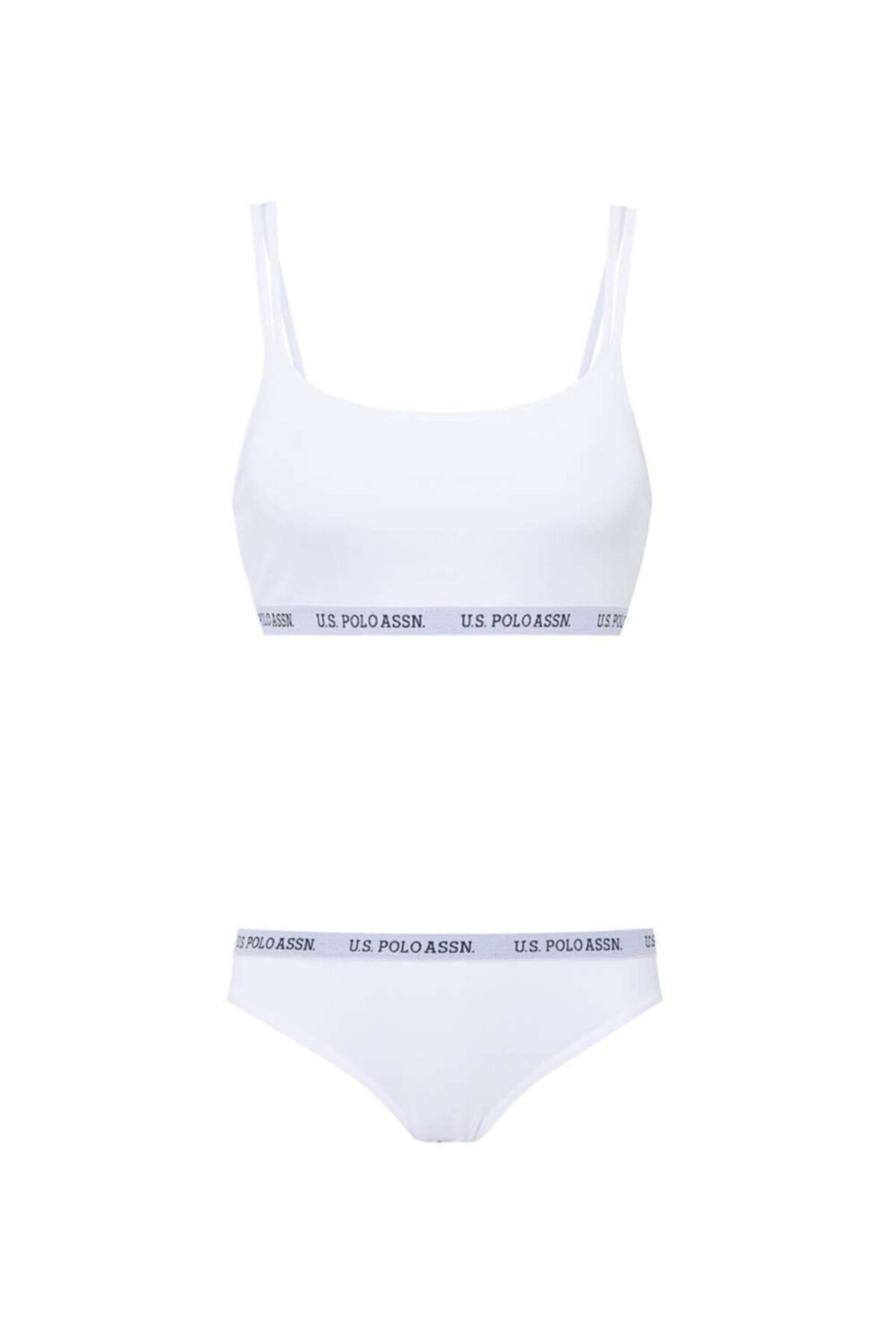 U.S. Polo Assn. Kadın Beyaz Büstiyer Slip Takım Us.b1.65004