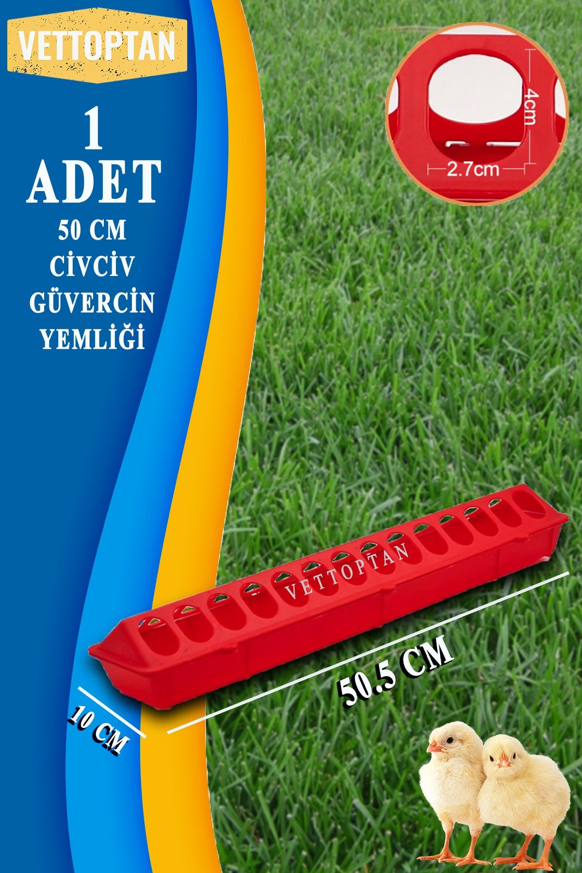 vettoptan Civciv Güvercin 1 Adet Bıldırcın Yemlik Keklik Tavuk Yemliği 50 Cm Akıllı Otomatik Yavru Büyütme Kuş