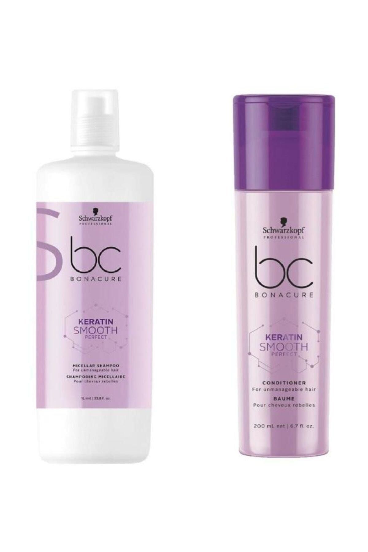 Bonacure Dk.hair.clinic Keratin Smooth Perfect Şampuan 1000 ml+ Saç Kremi 200ml