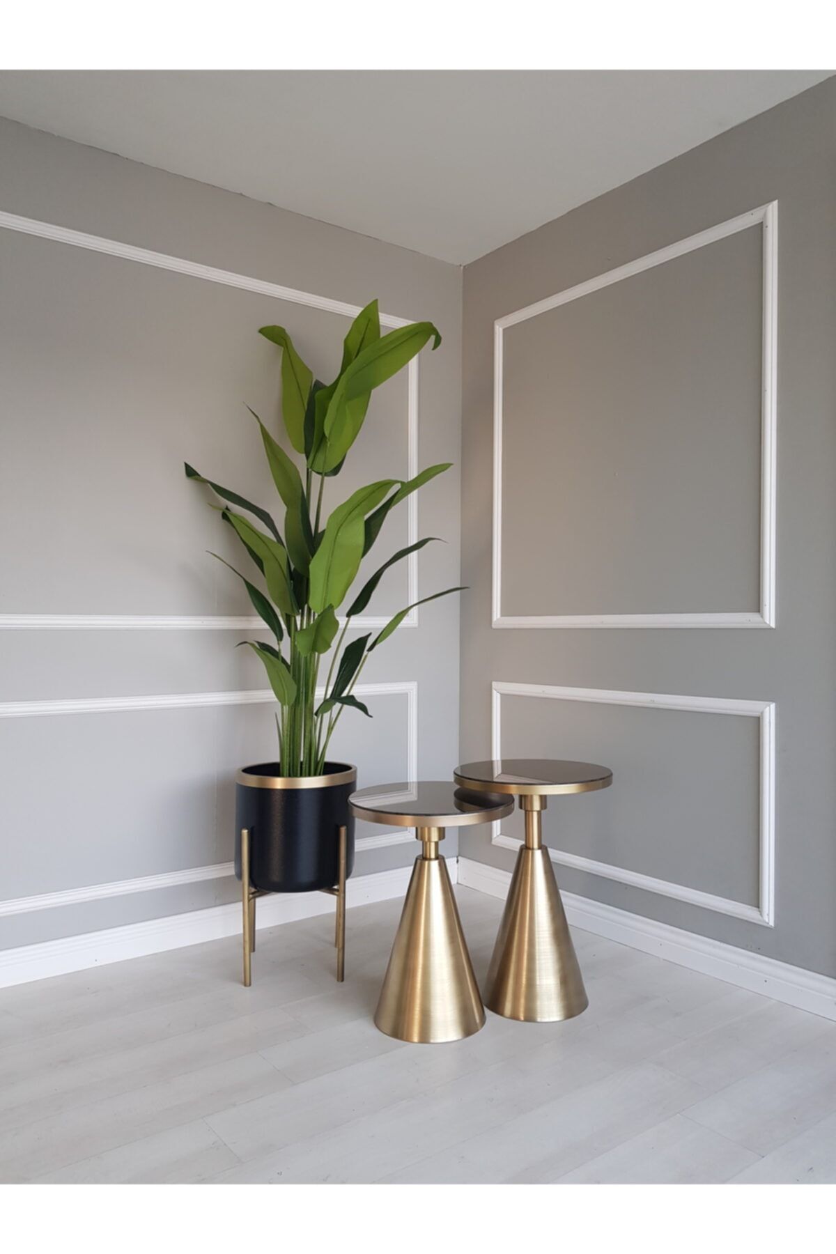 Decor By Özay Paris Yan Sehpa Ikili Takım Eskitme