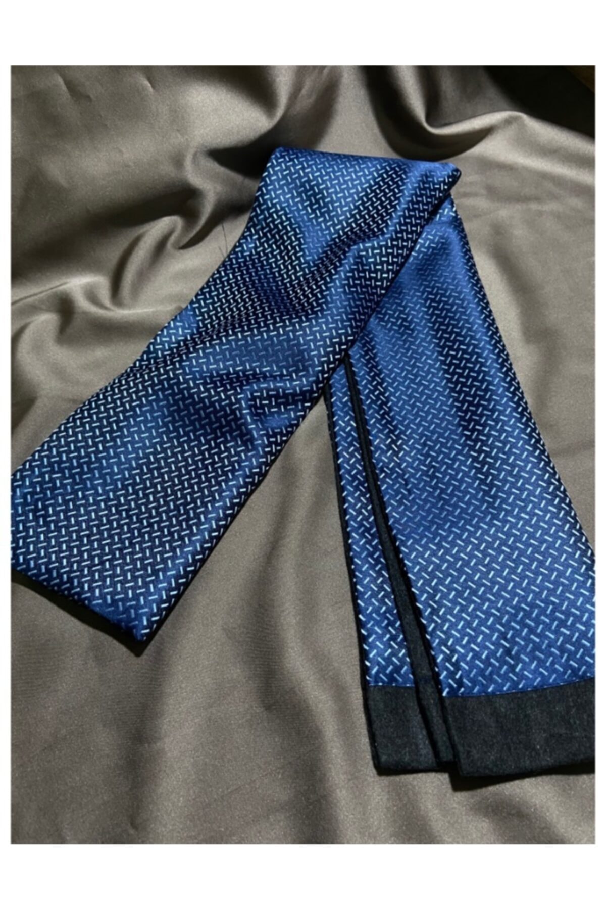 ZDC DESIGN Lacivert Çizgi Desen Erkek Atkı