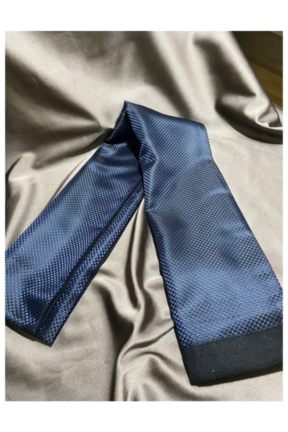 ZDC DESIGN Lacivert Pötikare Desen Erkek Atkı