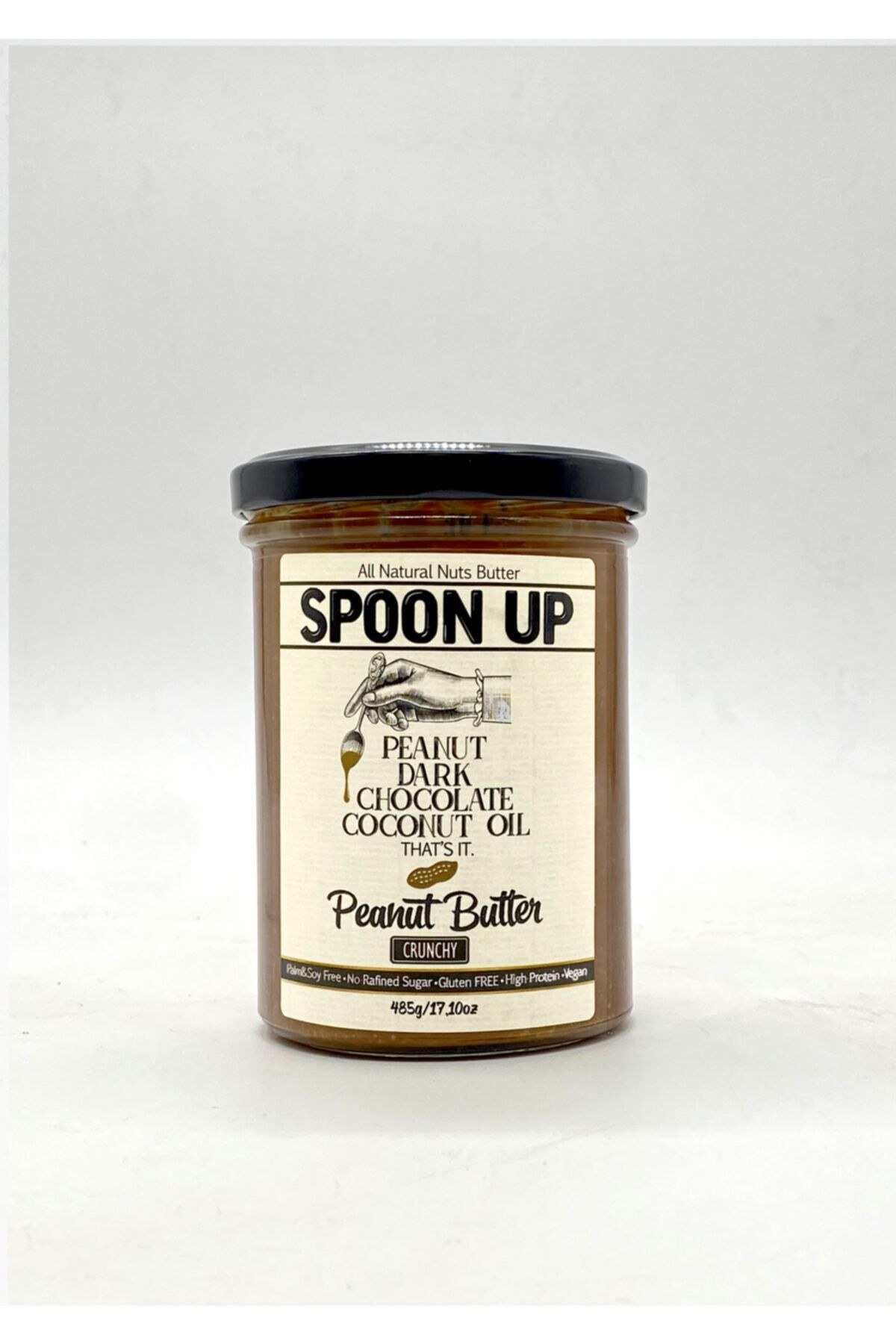 SPOONUP %100 Şekersiz Bitter Çikolatalı Fıstık Ezmesi 485gr