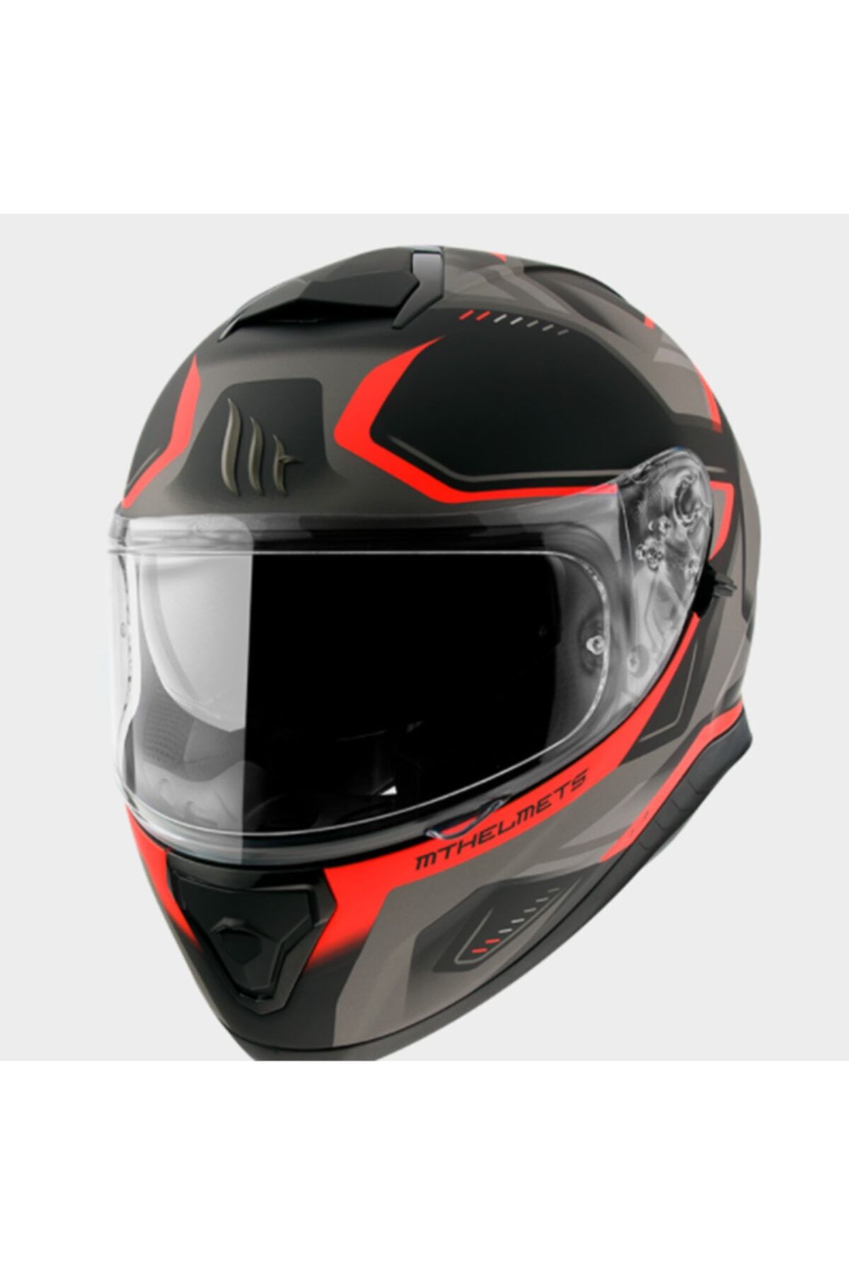 MT Kask Thunder 3 Sv Turbene C4 Matt Flour Orang Güneş Vizörlü