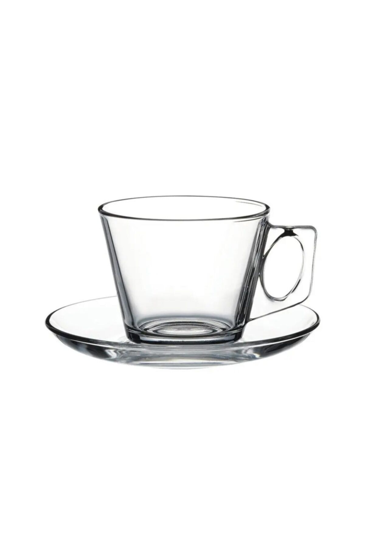 incirop Vela 6'lı Fincan Takımı, Tabaklı Çay Kahve Nescafe Fincanı