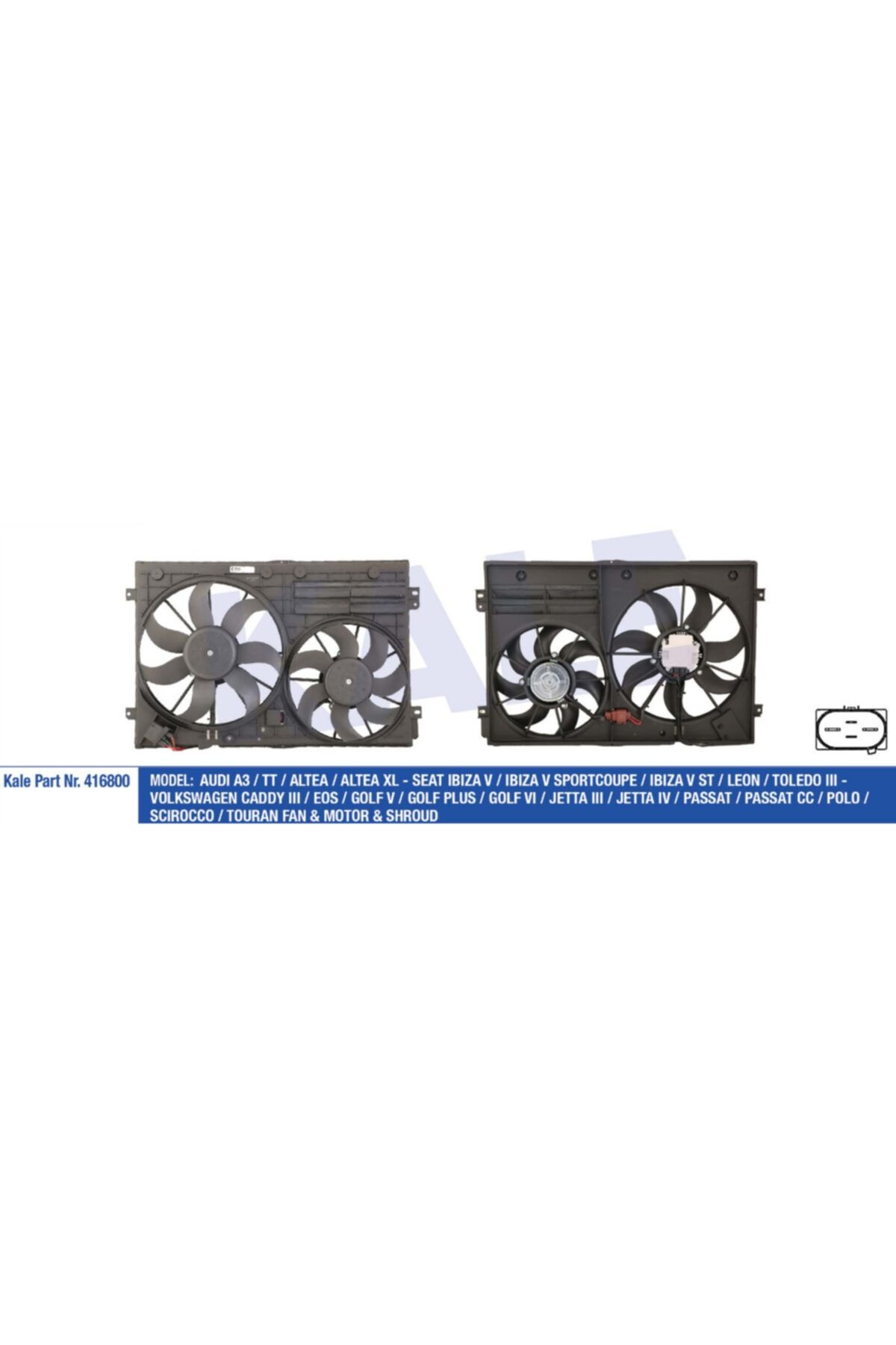 SACHS Fan Motoru Golf 5/6 Jetta 4 Passat Plus Caddy 3 Eos 1k0121205ab 416800