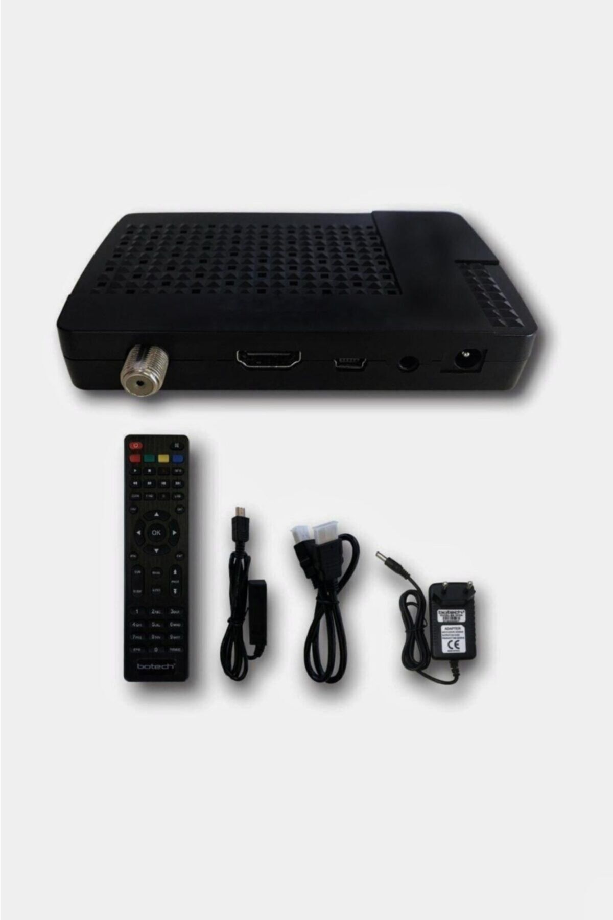 bt bayır teknoloji Her Marka Led Televizyona Uygun Mini Hd Uydu Kumanda+adaptör+kablo