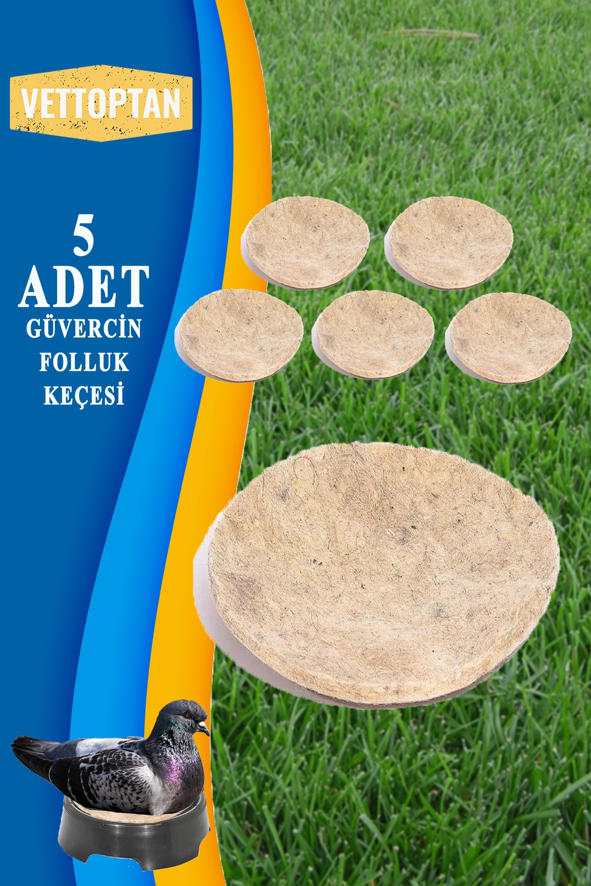 vettoptan Güvercin Keçe Folluk Folluğu Keçesi 5 Adet Yün Şebap Posta Taklacı Süs Güvercini Balon Hünkari