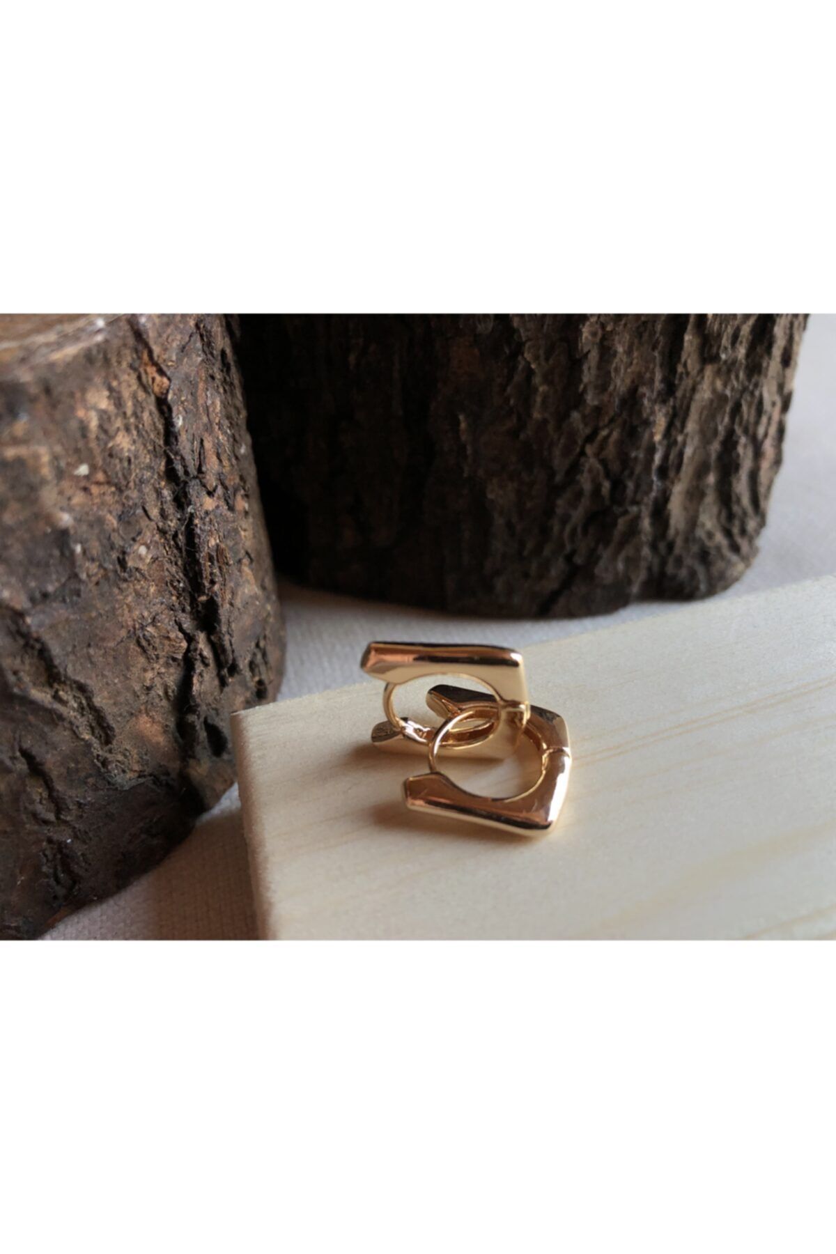 Di Amore Accessorise Kadın Rose-gold Kare Küpe