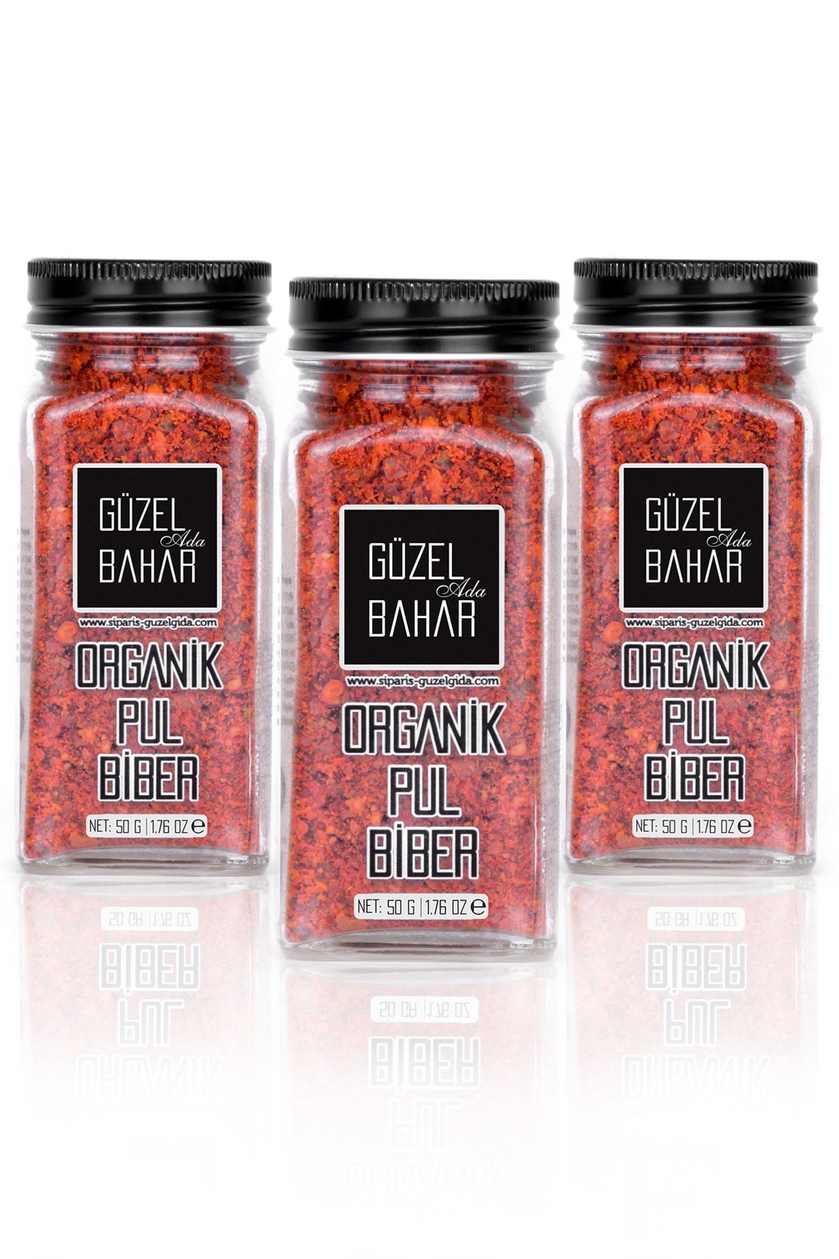 Güzel Ada Gıda Organik Acı Pul Biber 50 Gr X 3 (tuzluklu)