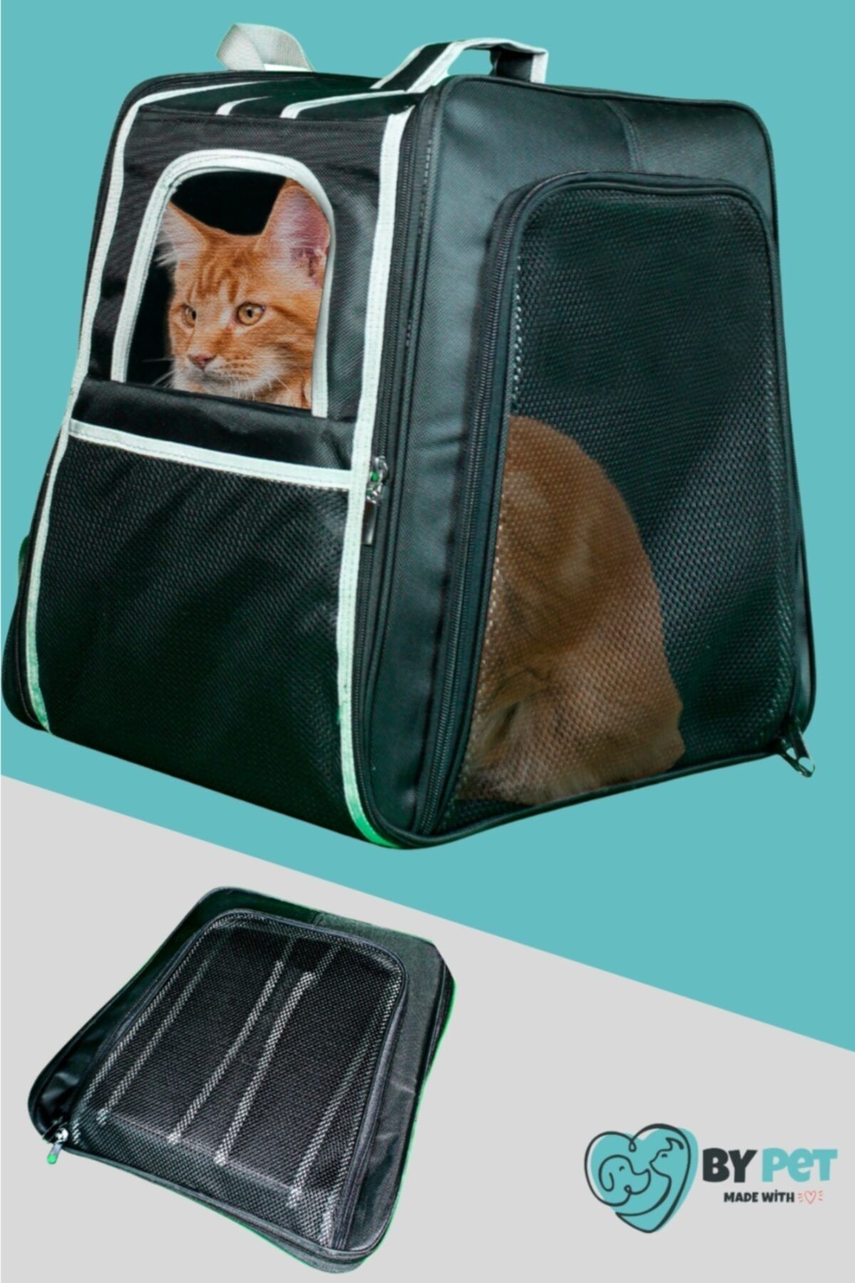 BYPET Kedi Taşıma Sırt Çantası - Folding Evcil Hayvan Taşıma Çantası