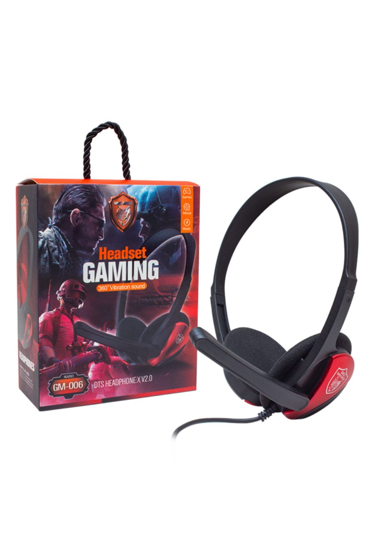 MagicVoice Gm-006 3.5mm Aux Girişli Stereo Kulaküstü Mikrofonlu Oyuncu Kulaklık
