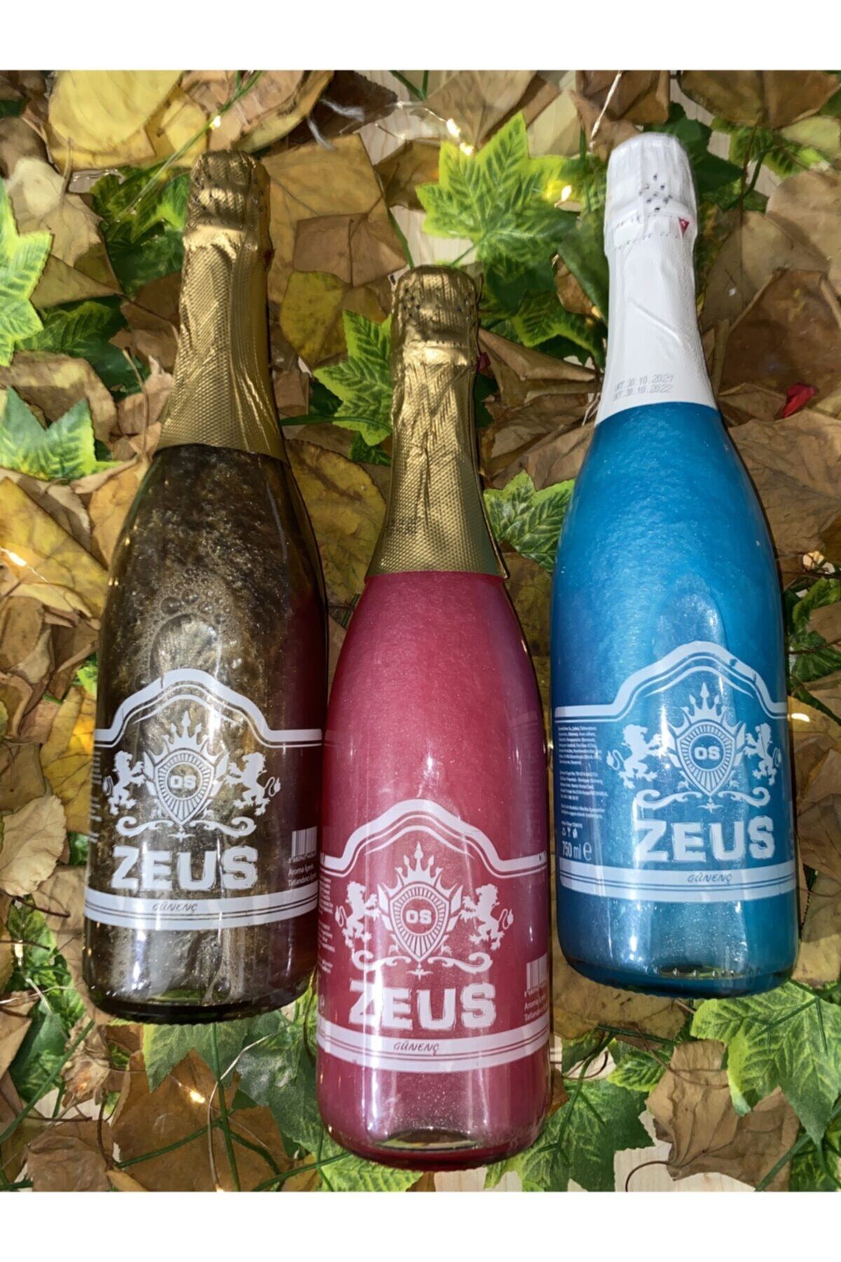 zeus meşrubat Simli Cappucıno Çikolata Çilek Ve Yabanmersini Ananas Aromalı Gazlı İçecek 3 Adet