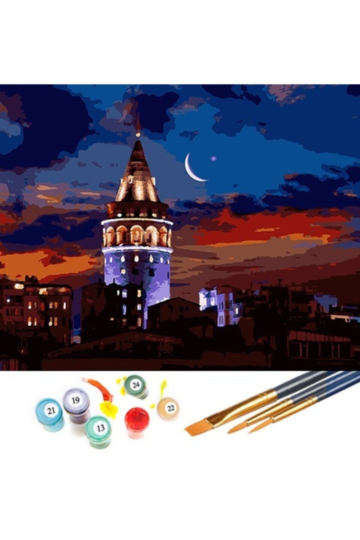 Tabdiko Galata Kulesi Sayılarla Boyama Hobi Seti 40x50 cm