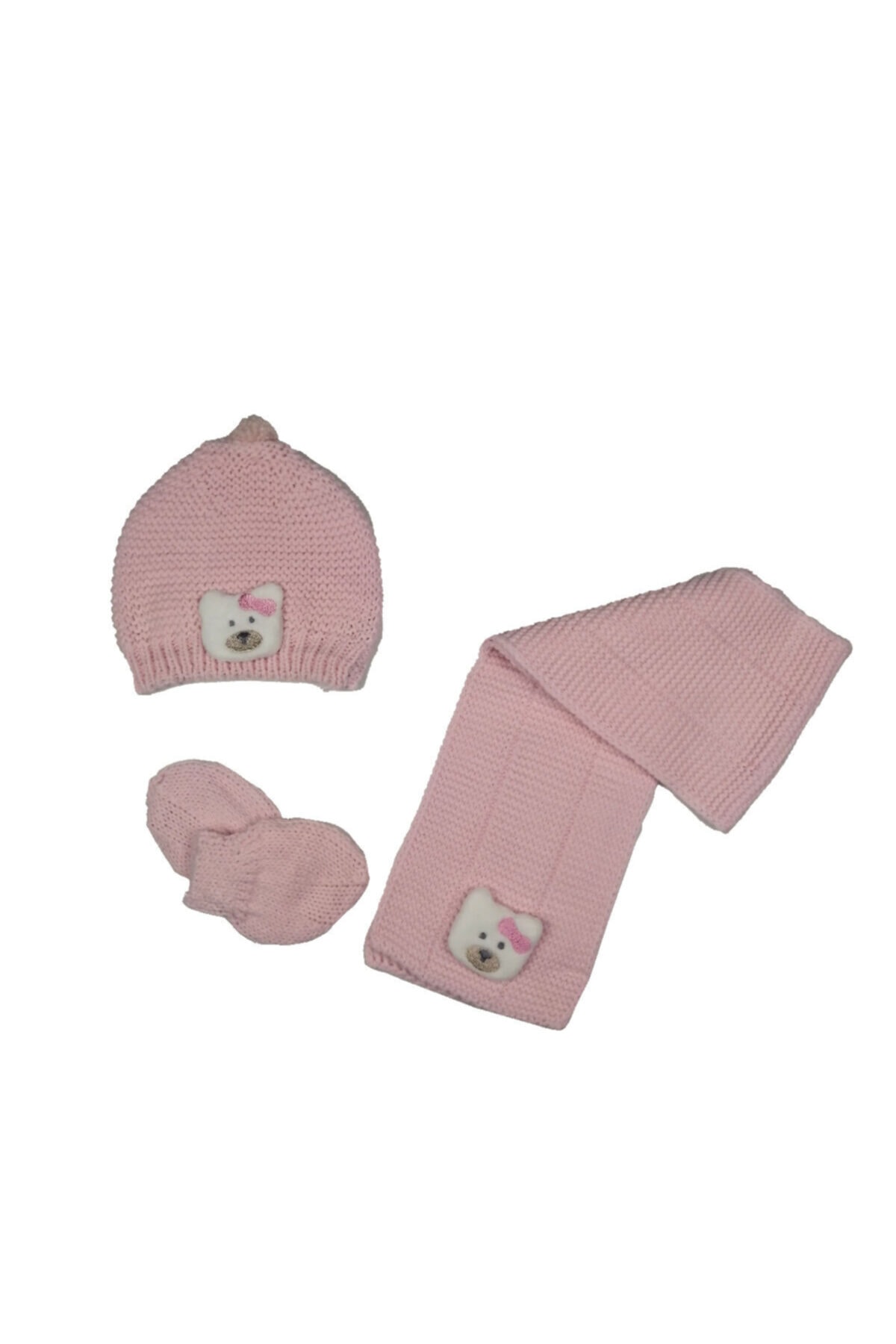 AGES ANGELS Triko Pembe Atkı Bere