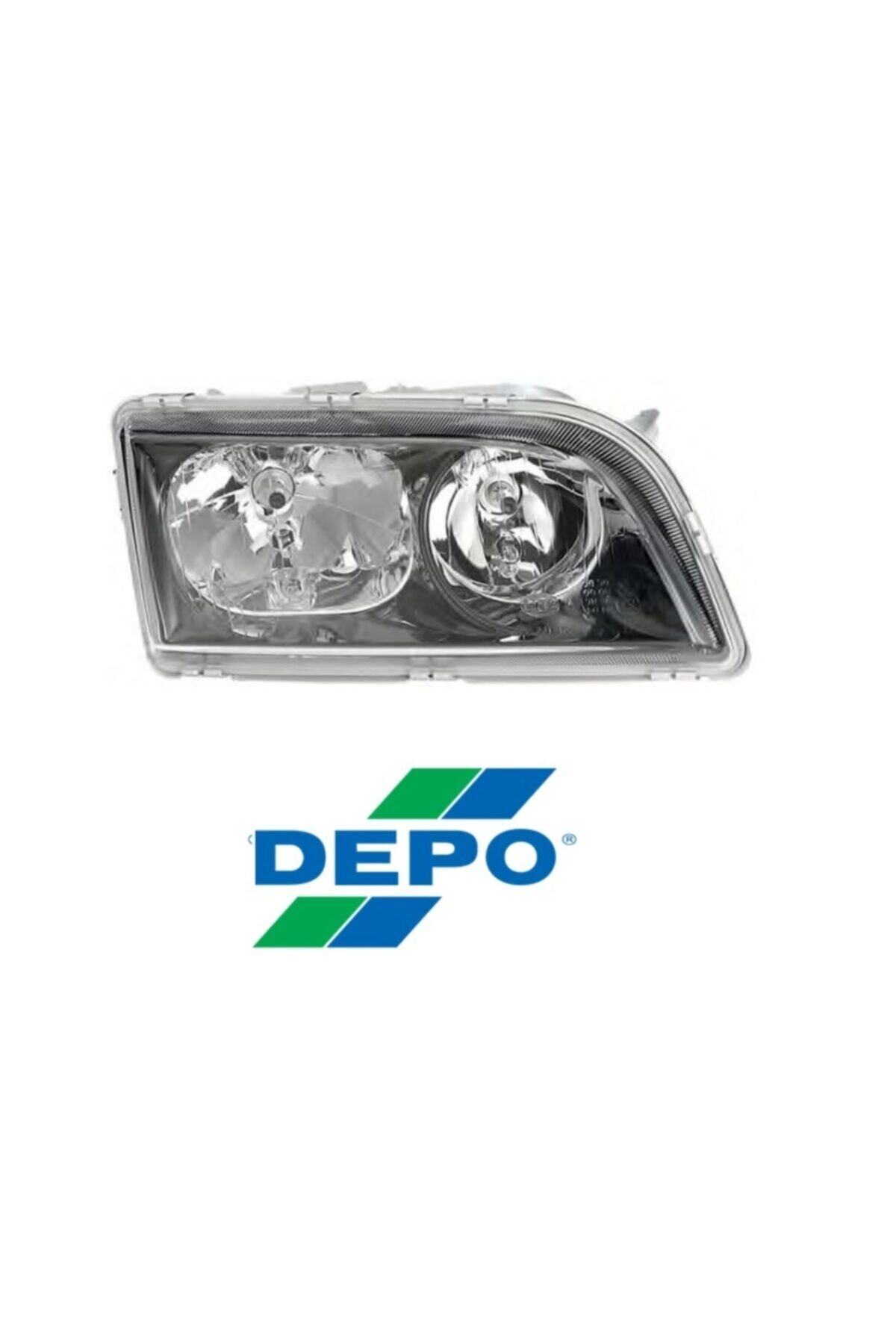 Depo Volvo S40 V40 Siyah Krom Çerçevesiz Sol Far 2003-2004