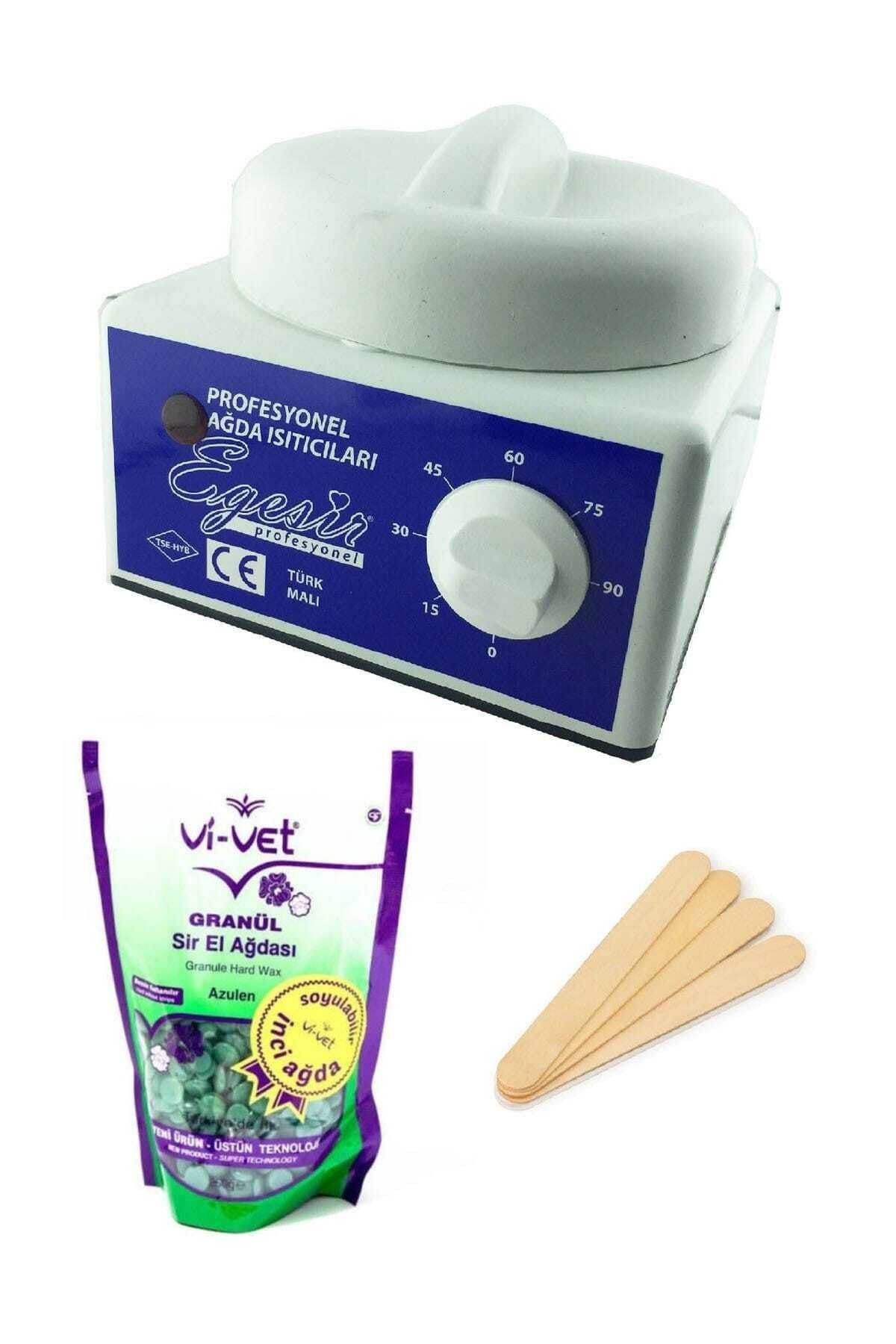 Vivet Sir Ağda Makinesi +azulen Soyulabilen Boncuk Ağda + Spatula Seti Original