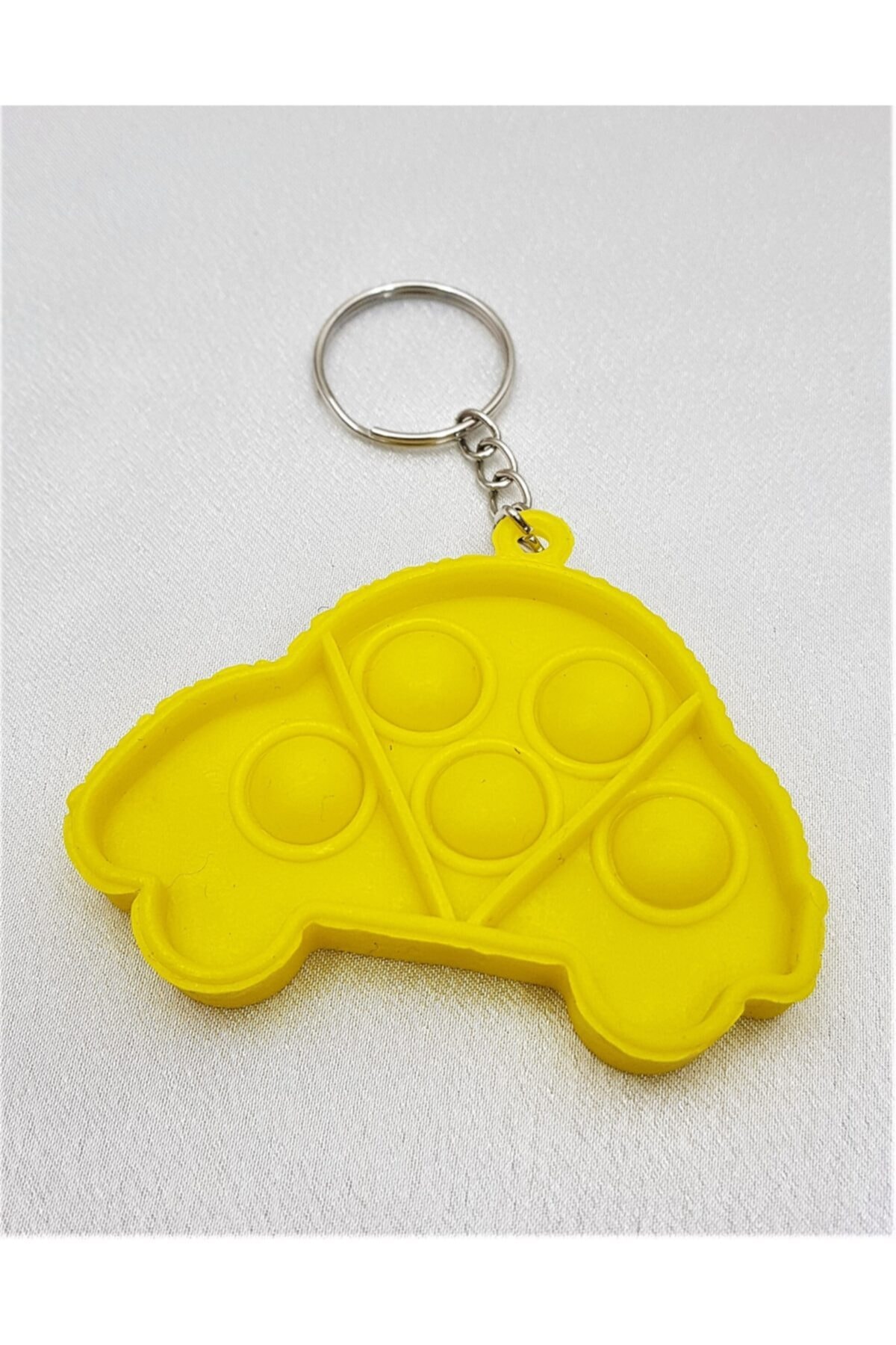 TÜKKAN ACCESSORİES Pop It Bubble Fidget Pop It Duyusal Stres Oyunu Araba Sarı Anahtarlık