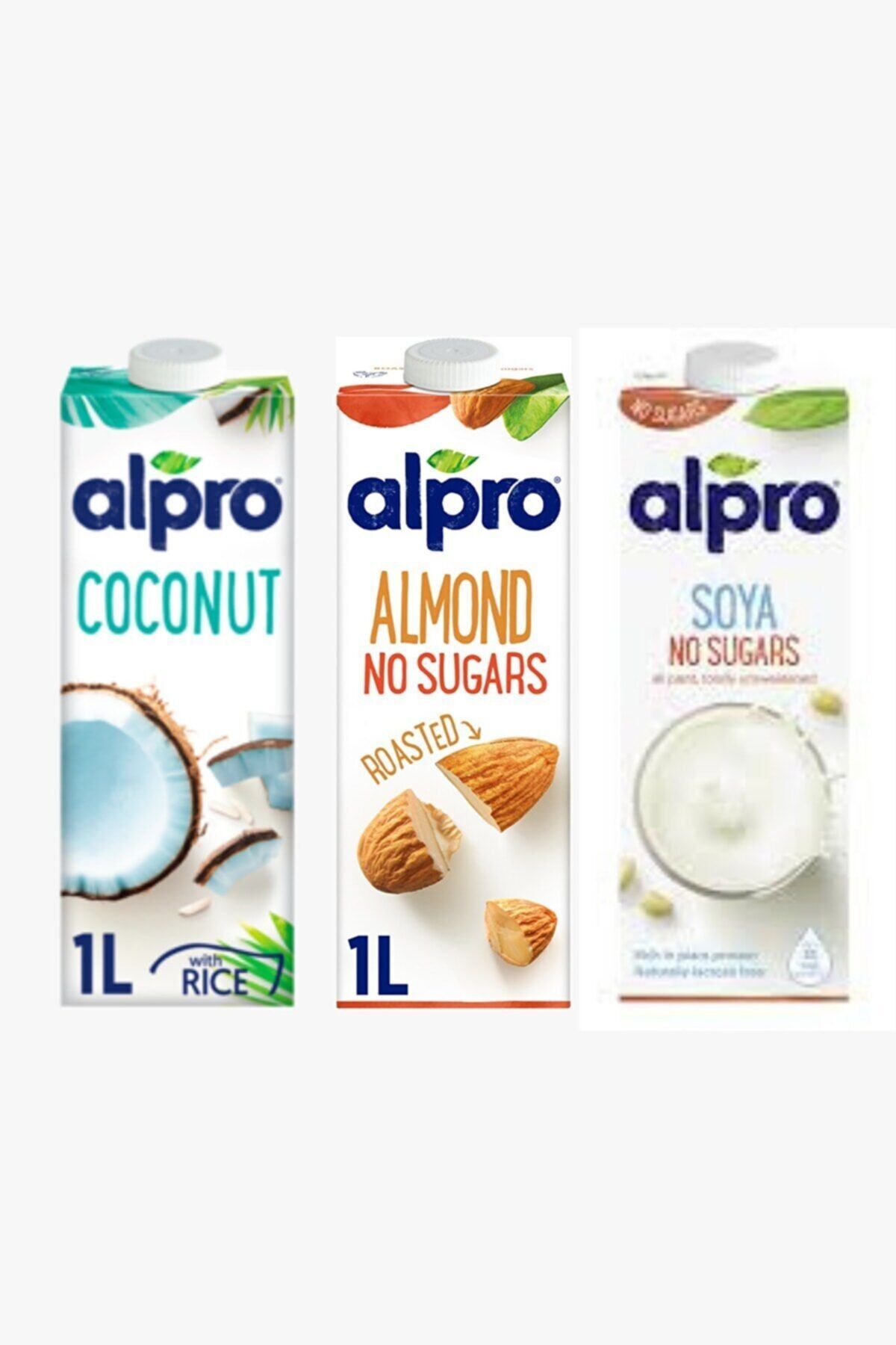 Alpro Hindistan Cevizli Süt-şekersiz Badem-şekersiz Soya Sütü 1 lt